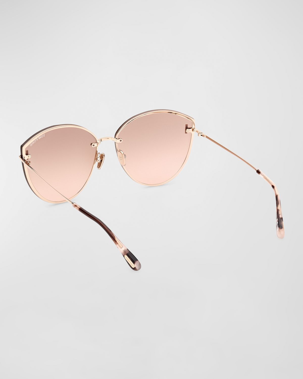 TOM FORD Evangeline Metal Cat-Eye Sunglasses
