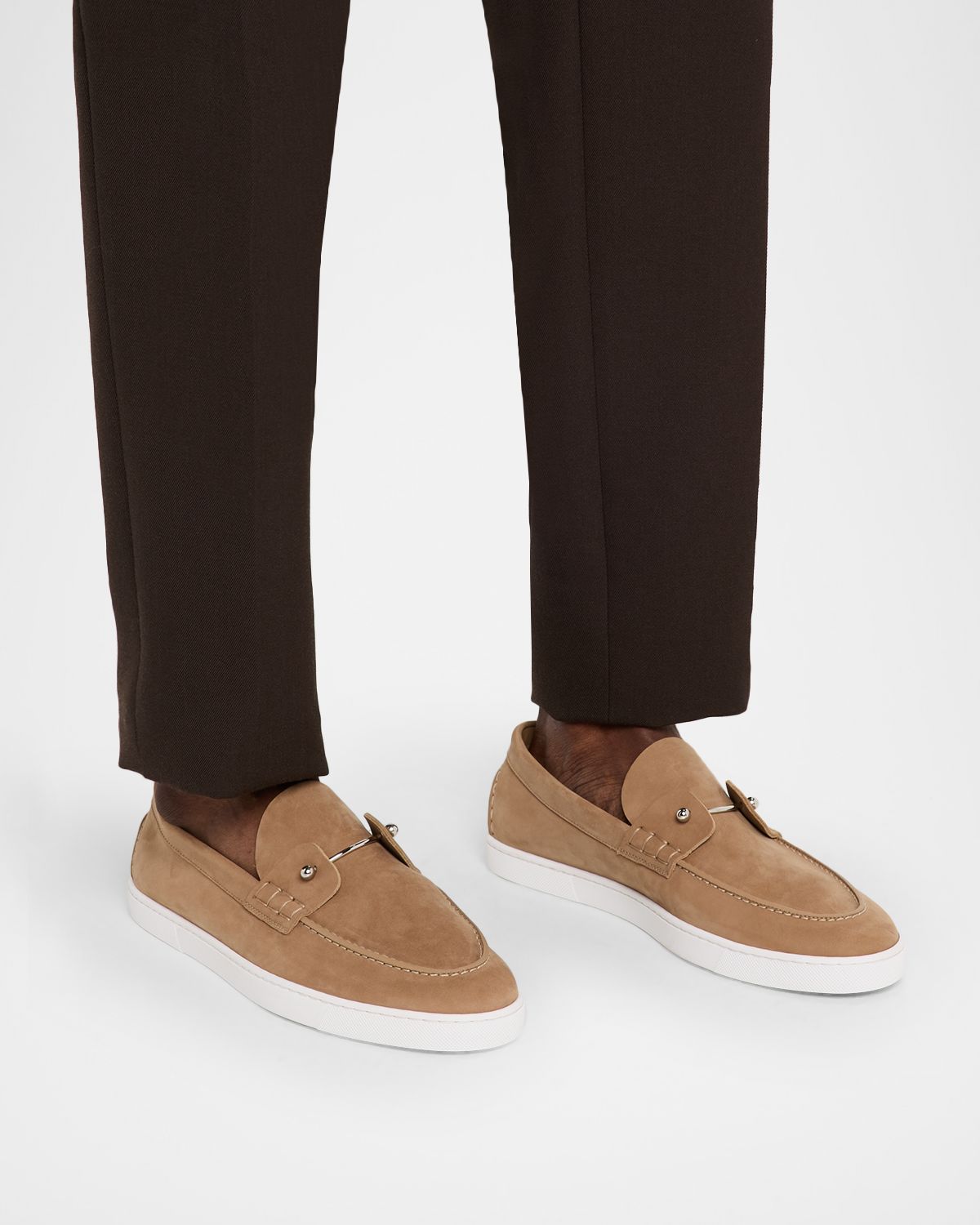 Christian Louboutin Men 's Chambeliboat Nubuck Boat Shoes