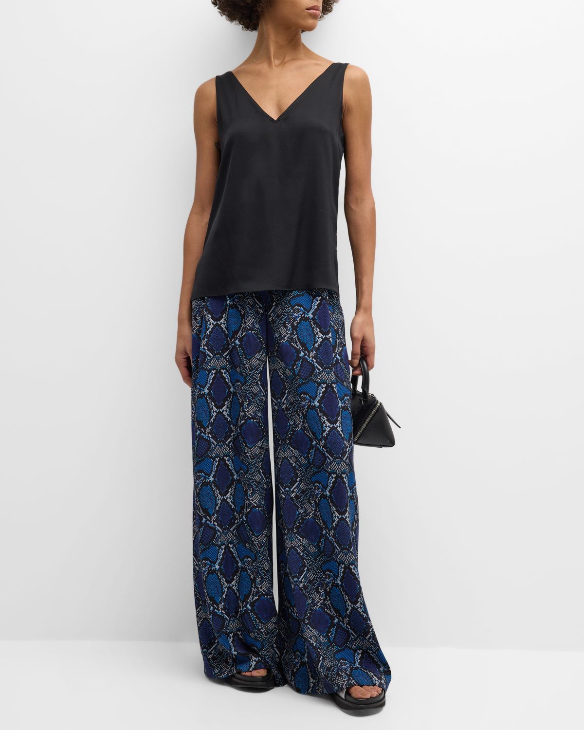 Kobi Halperin Sailor Sleeveless V-Neck Blouse