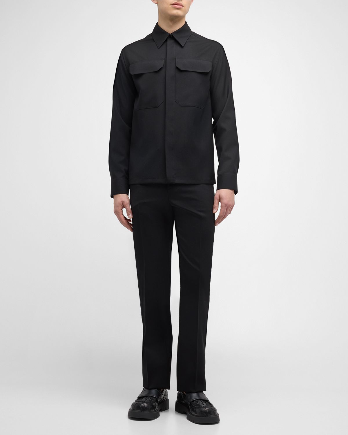 Bottega Veneta Men 's Sartorial Grain de Poudre Trousers