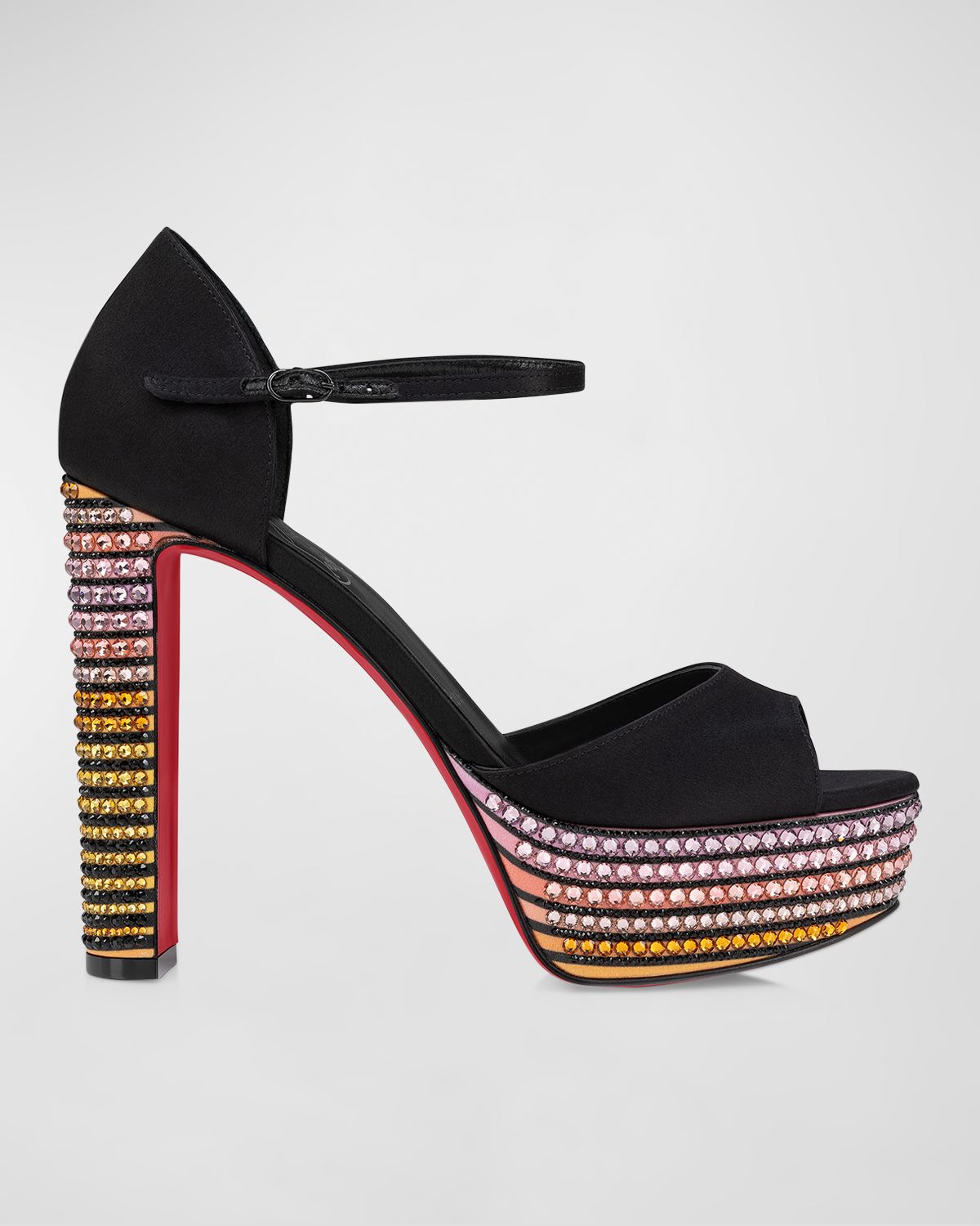 Christian Louboutin Sandaloo Strass Red Sole Platform Sandals