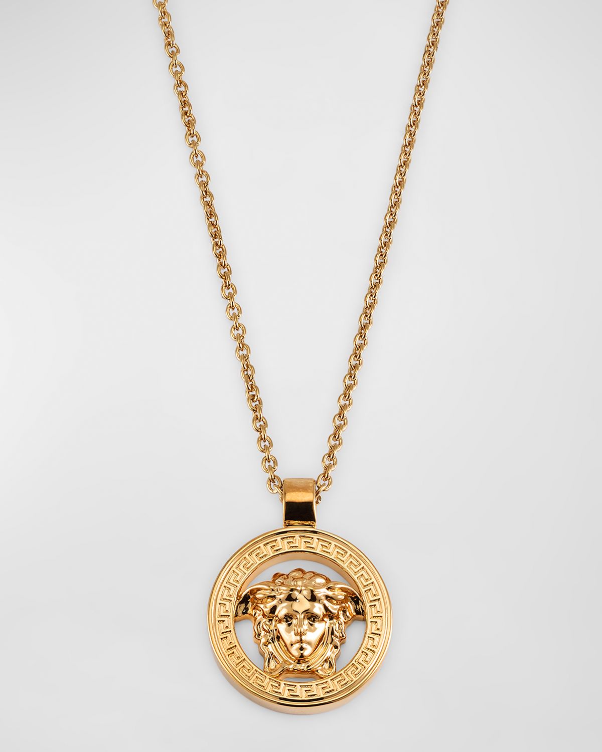 Versace Medusa and Greca Pendant Necklace