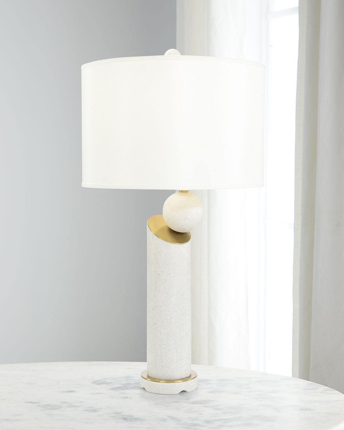 John-Richard Collection Versatz 36" Table Lamp, Shimmering Stone
