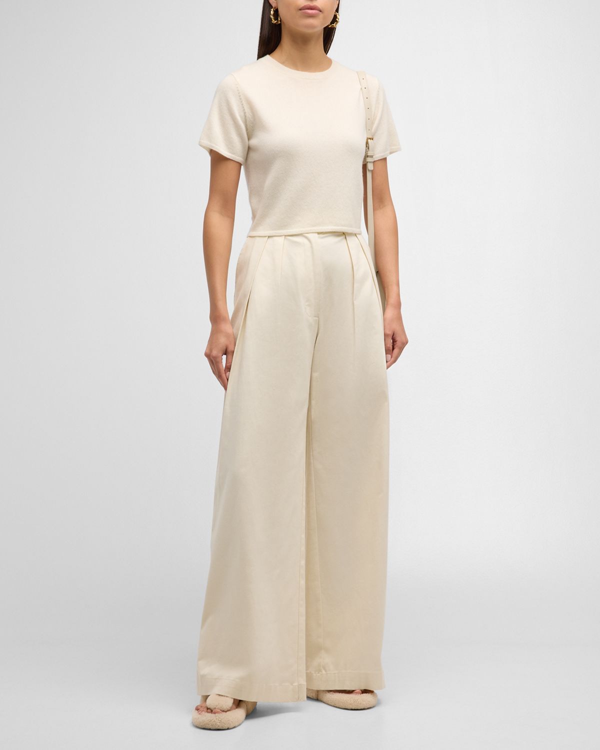 Sablyn Charleston Short-Sleeve Cashmere Sweater