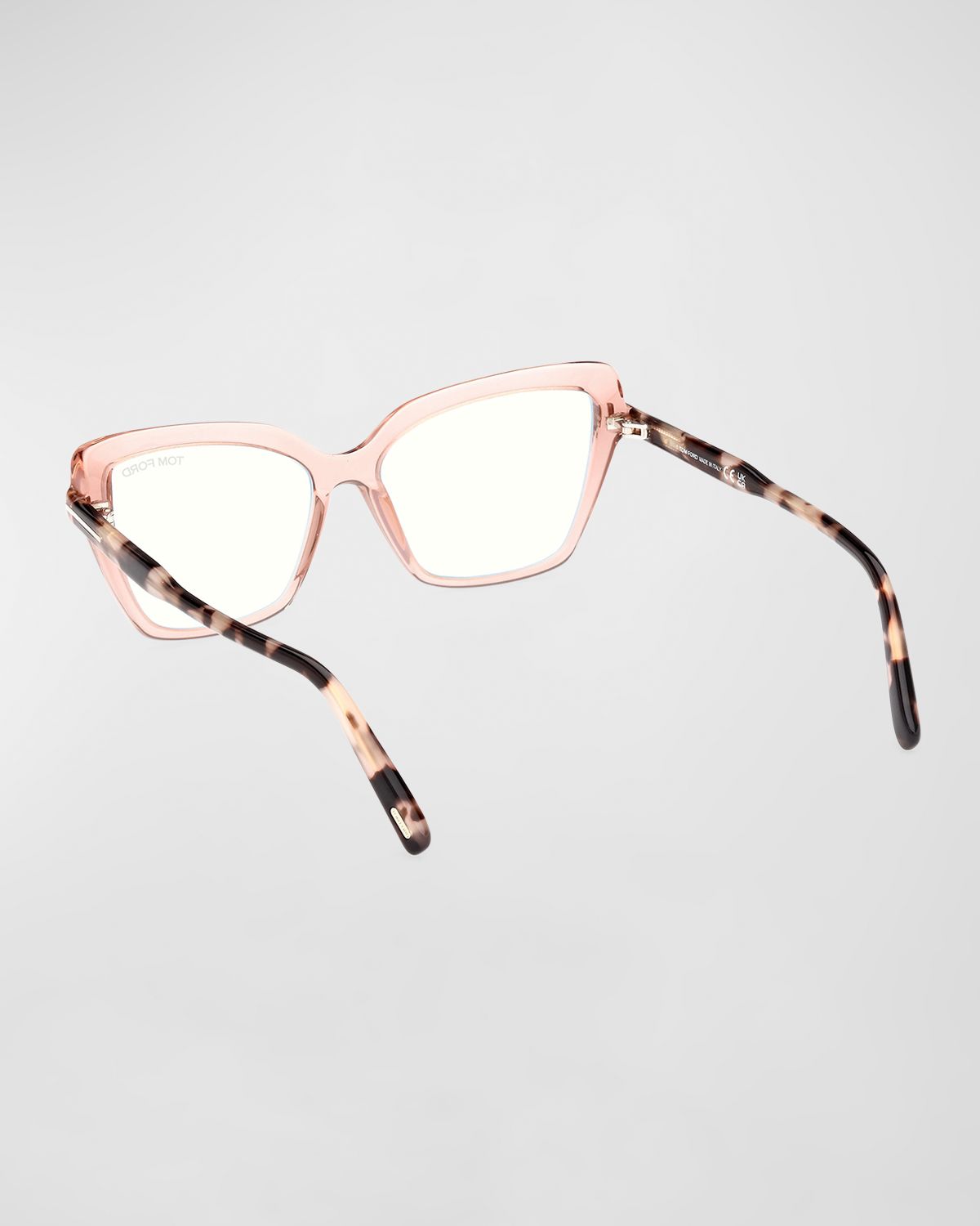 TOM FORD Blue Light Blocking Acetate Cat-Eye Glasses
