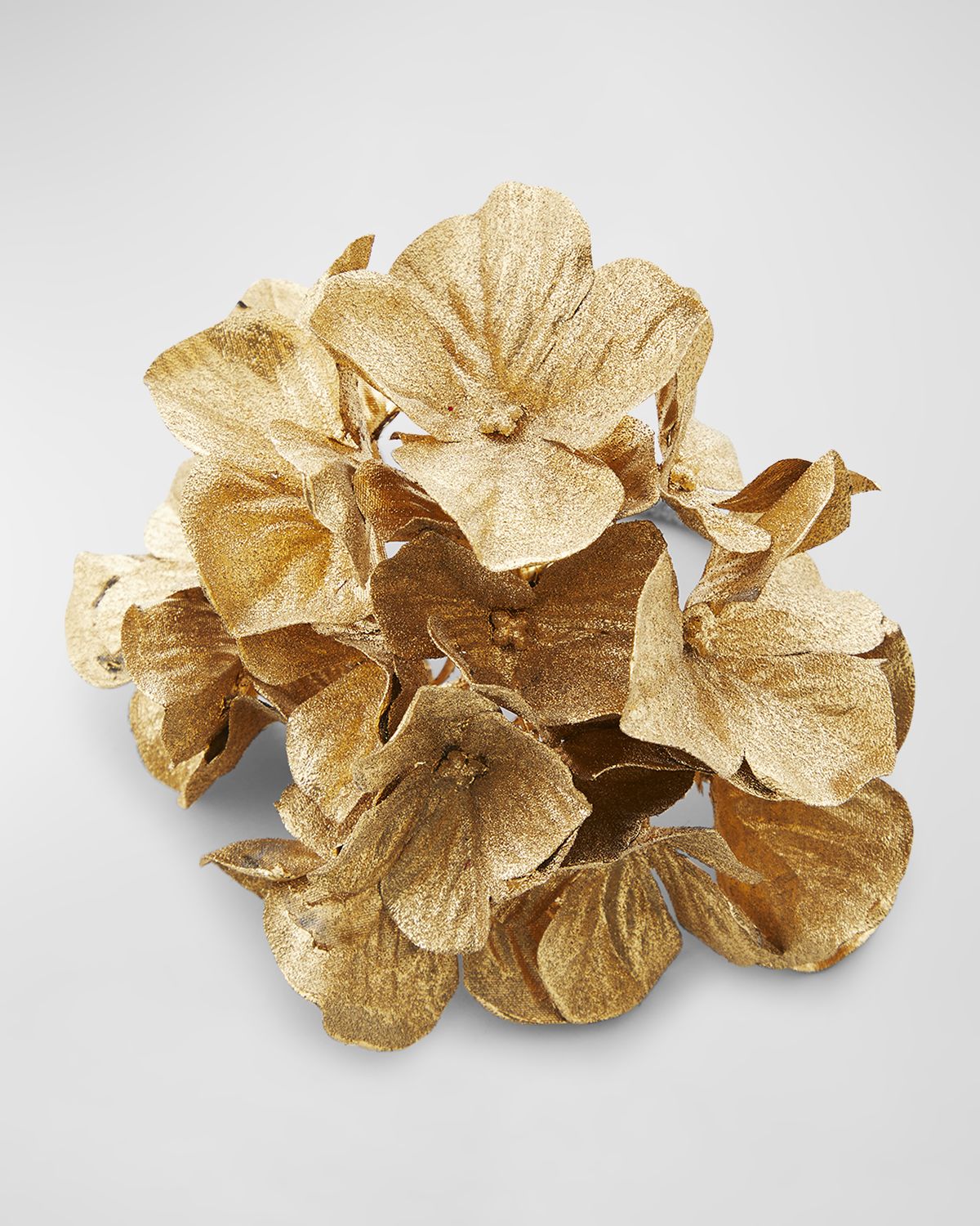 Deborah Rhodes Gold Metallic Hydrangea Napkin Ring
