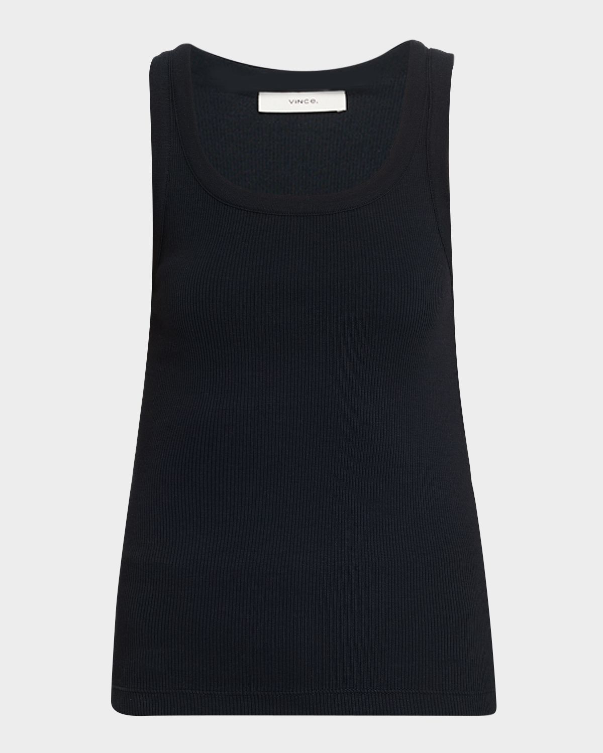 Vince Scoop-Neck Ribbed Tank Top