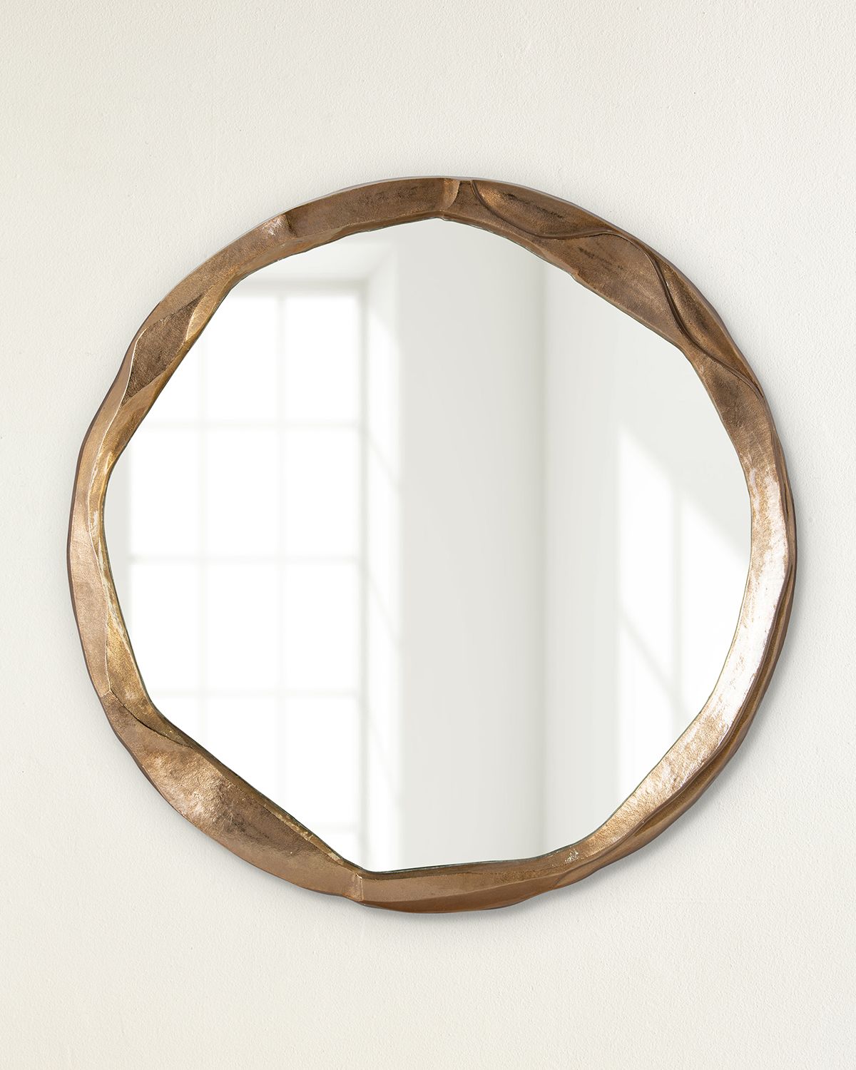 John-Richard Collection Round Ruga Golden Mirror, Large | Thumbnail 4
