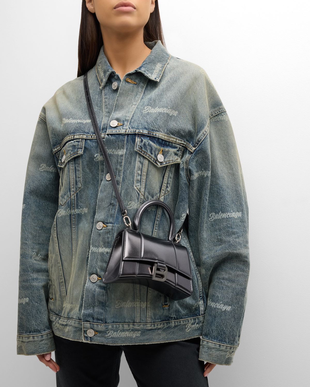 Balenciaga Hourglass XS Metallic Bag