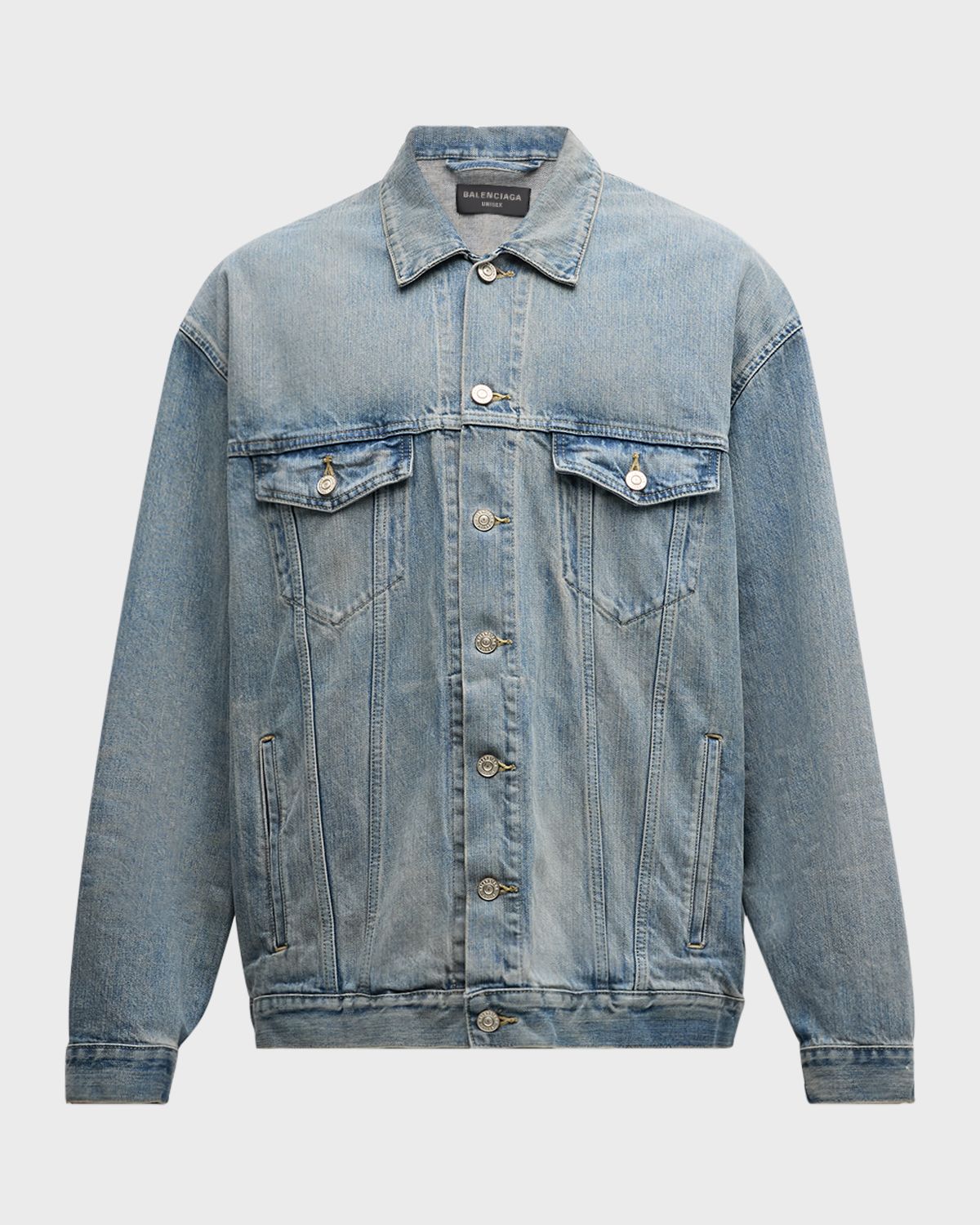 Balenciaga Men 's Oversized Denim Jacket