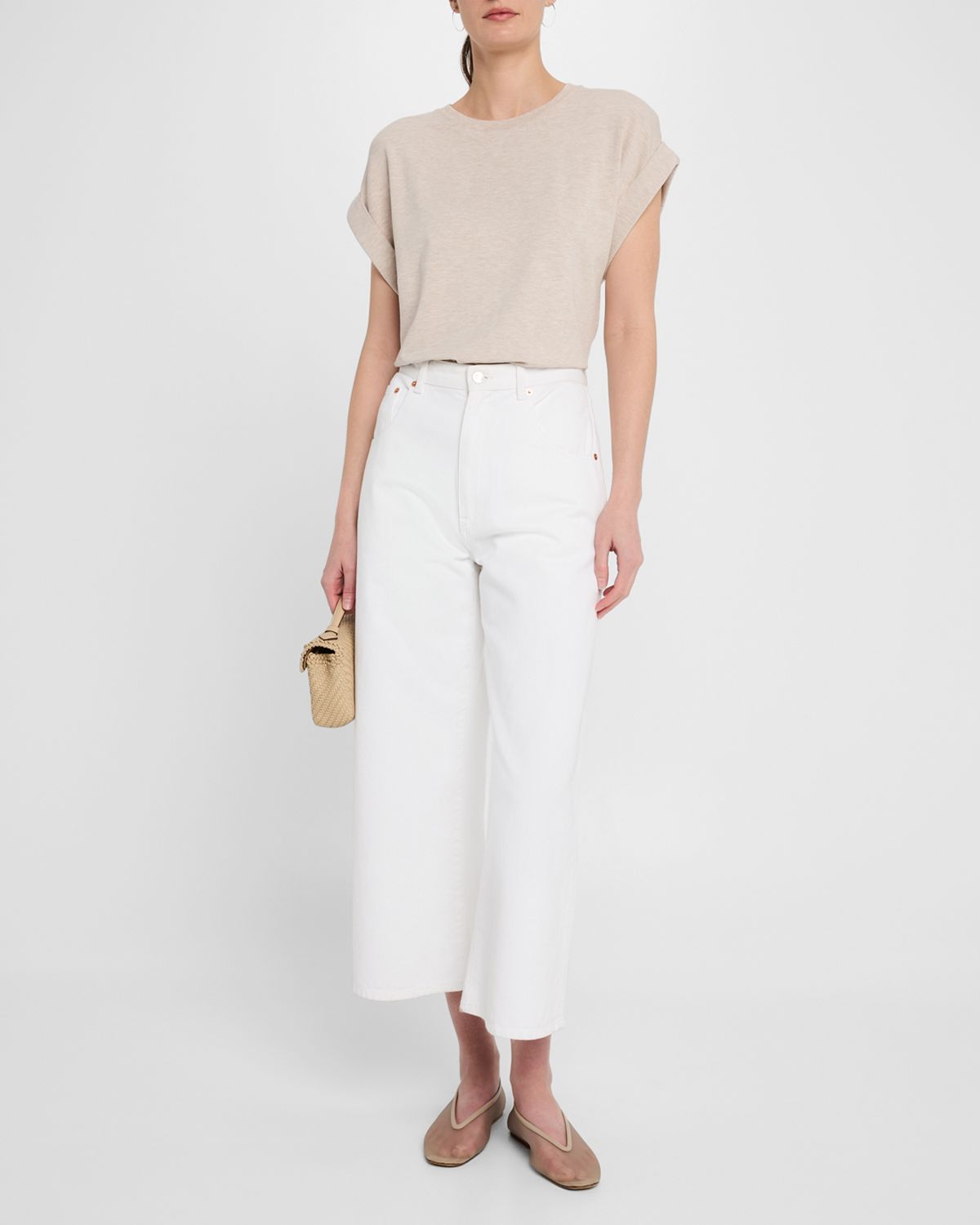 Majestic Filatures French Terry Cuffed-Sleeve Top