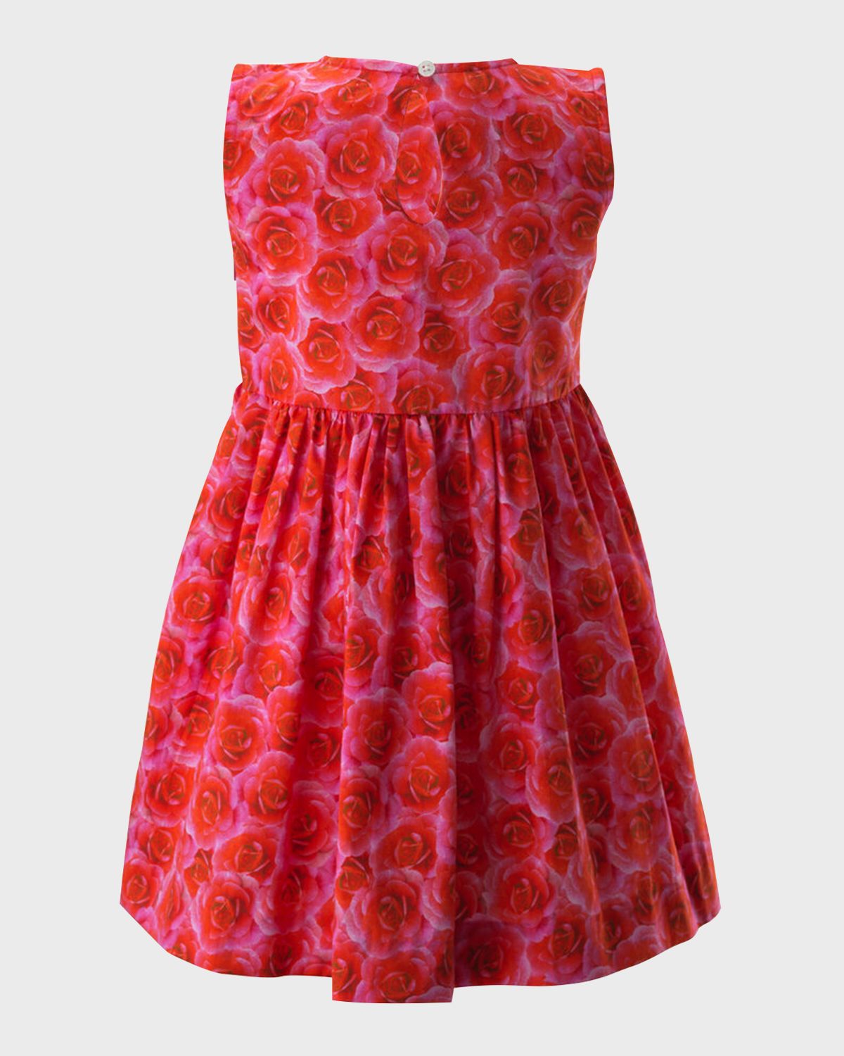 Rachel Riley Girl 's Classic Rose-Print Sleeveless Dress, Size -10