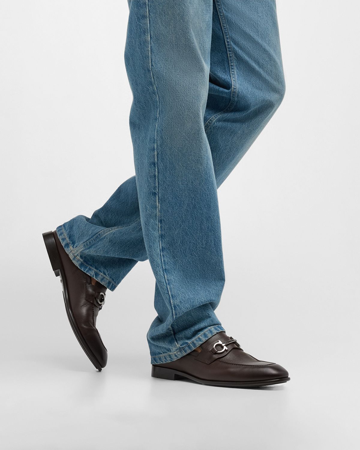 Ferragamo Men 's Foster Gancini Bit Loafers