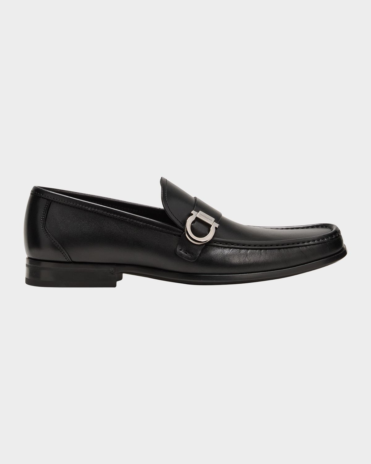 Ferragamo Men 's Caspian Gancio Leather Loafers | Thumbnail 6