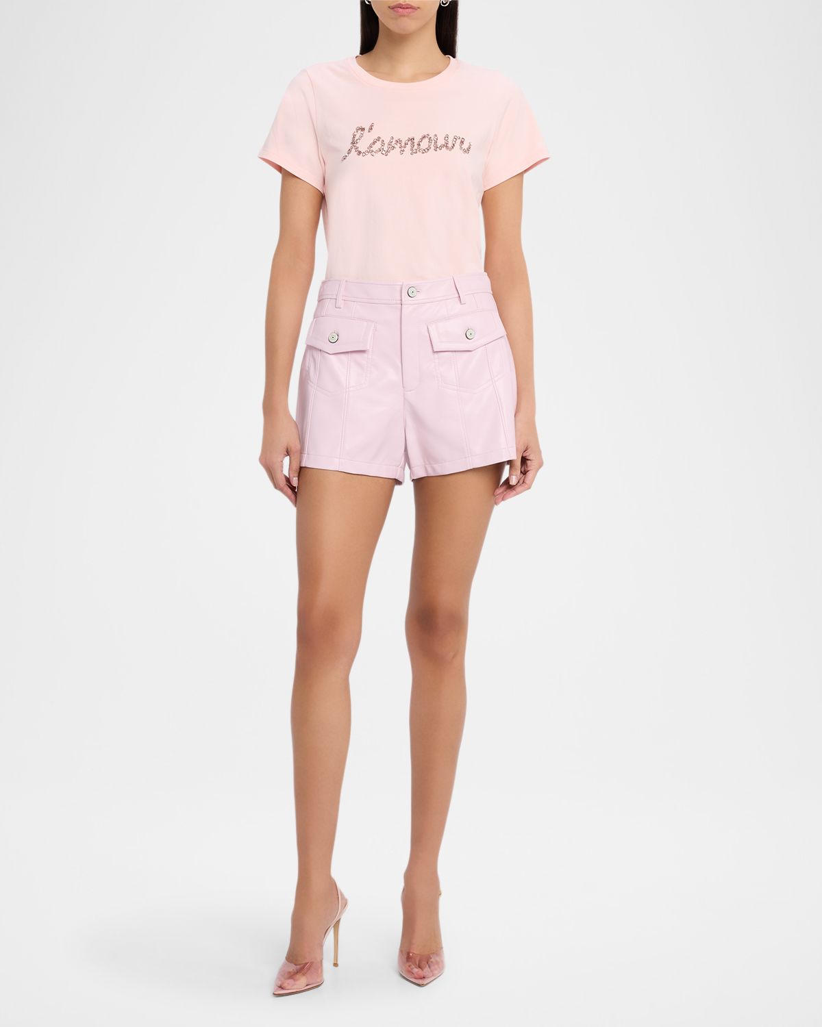 Cinq a Sept Eileen Vegan Leather Shorts