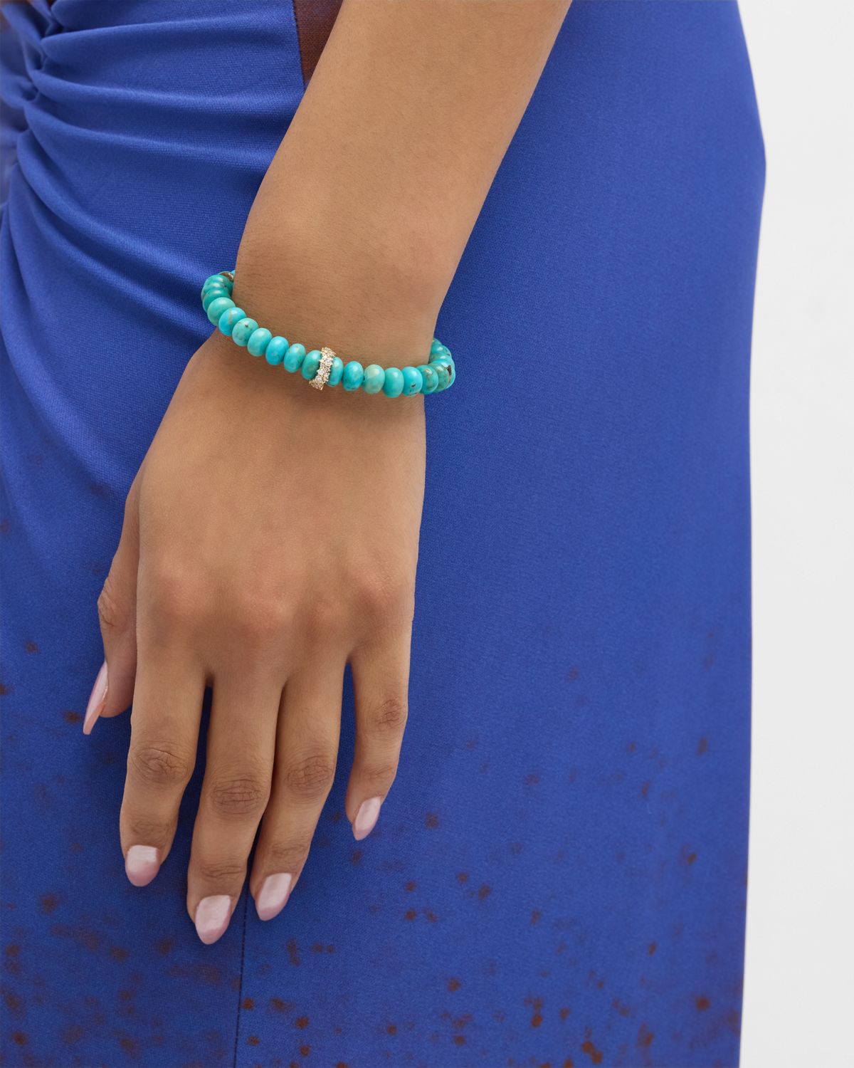 Sydney Evan Turquoise Rondelle Bracelet