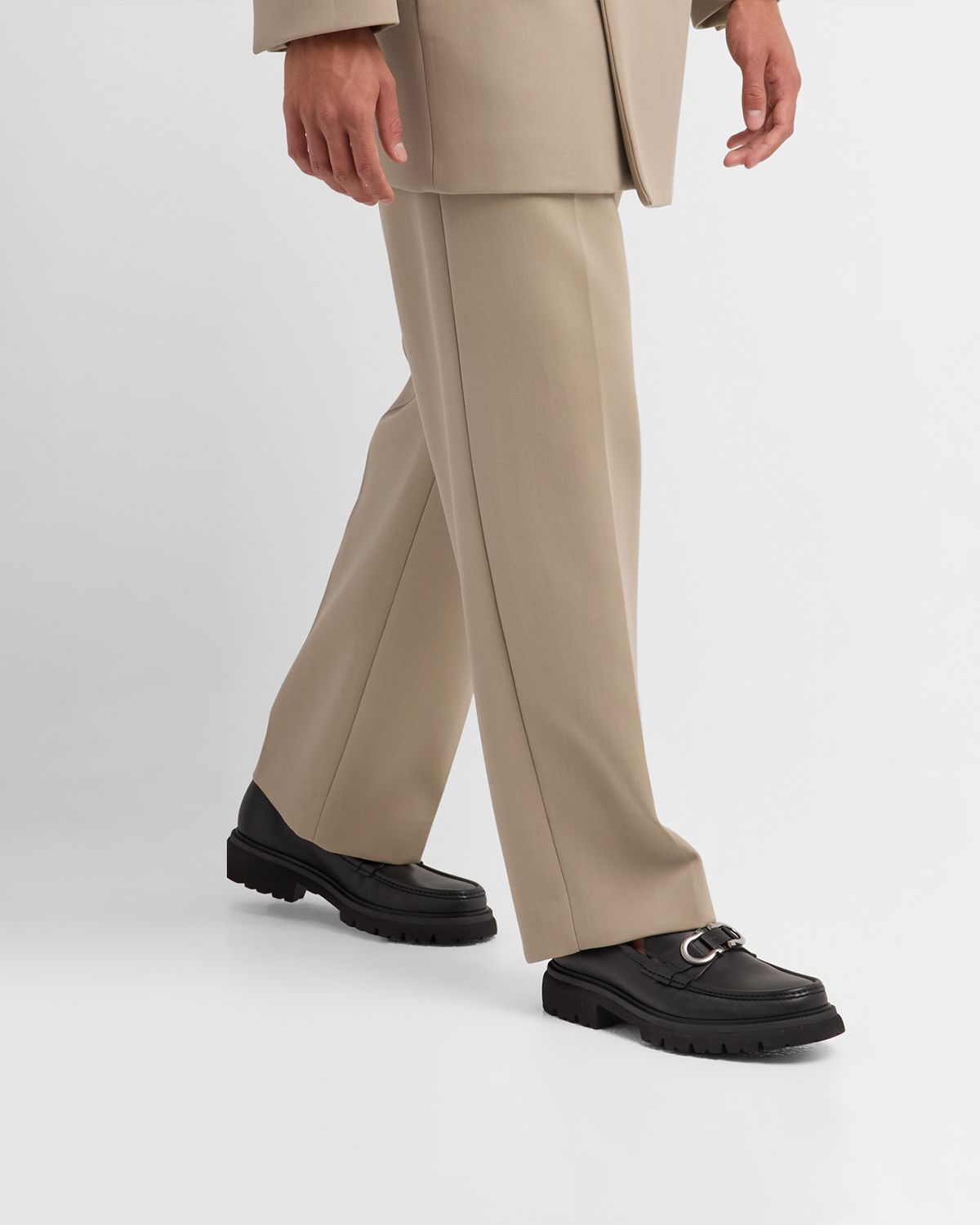 Ferragamo Men 's Cocoon Gancini Leather Penny Loafers