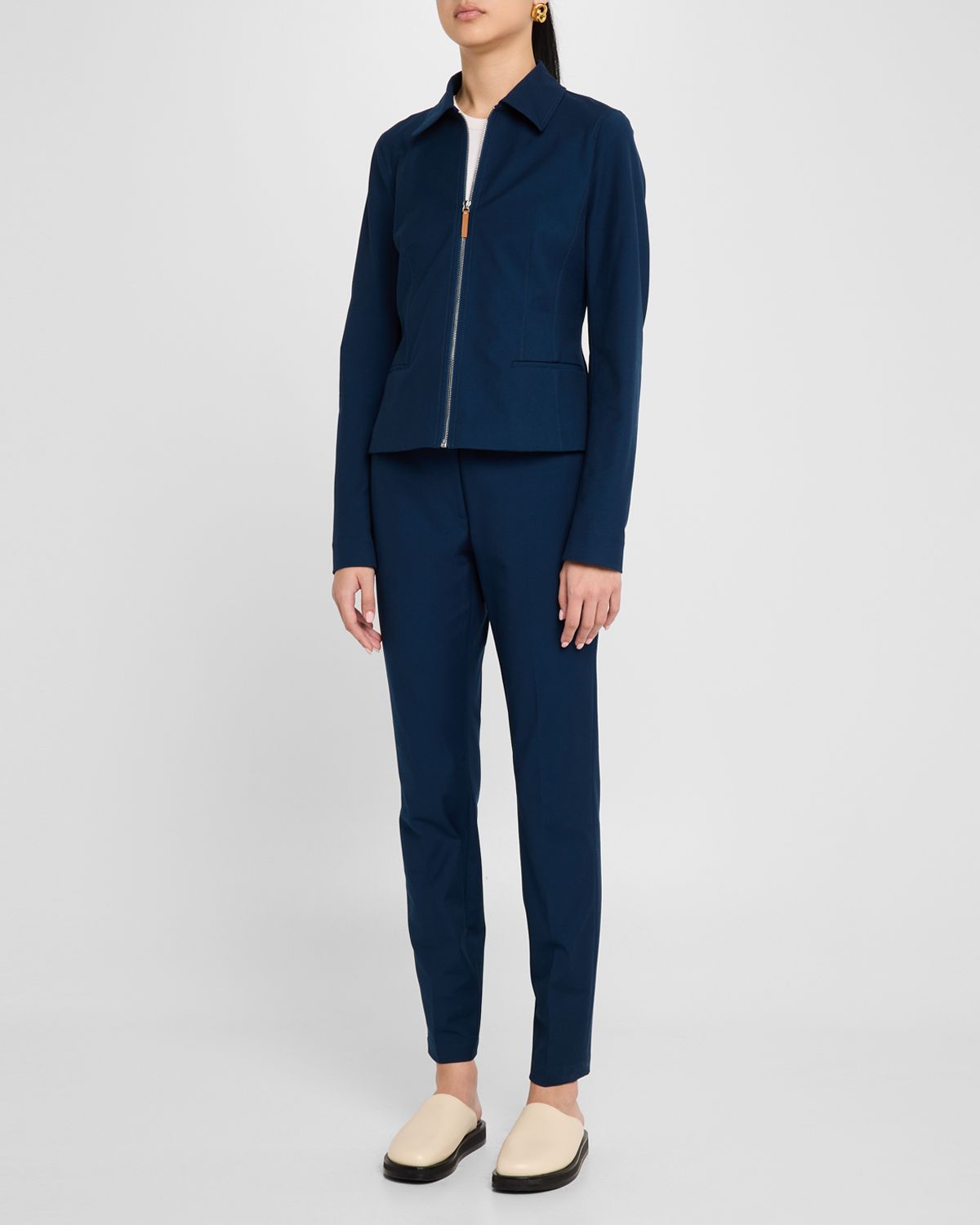 Lafayette 148 New York Manhattan Cropped Stretch Twill Skinny Pants