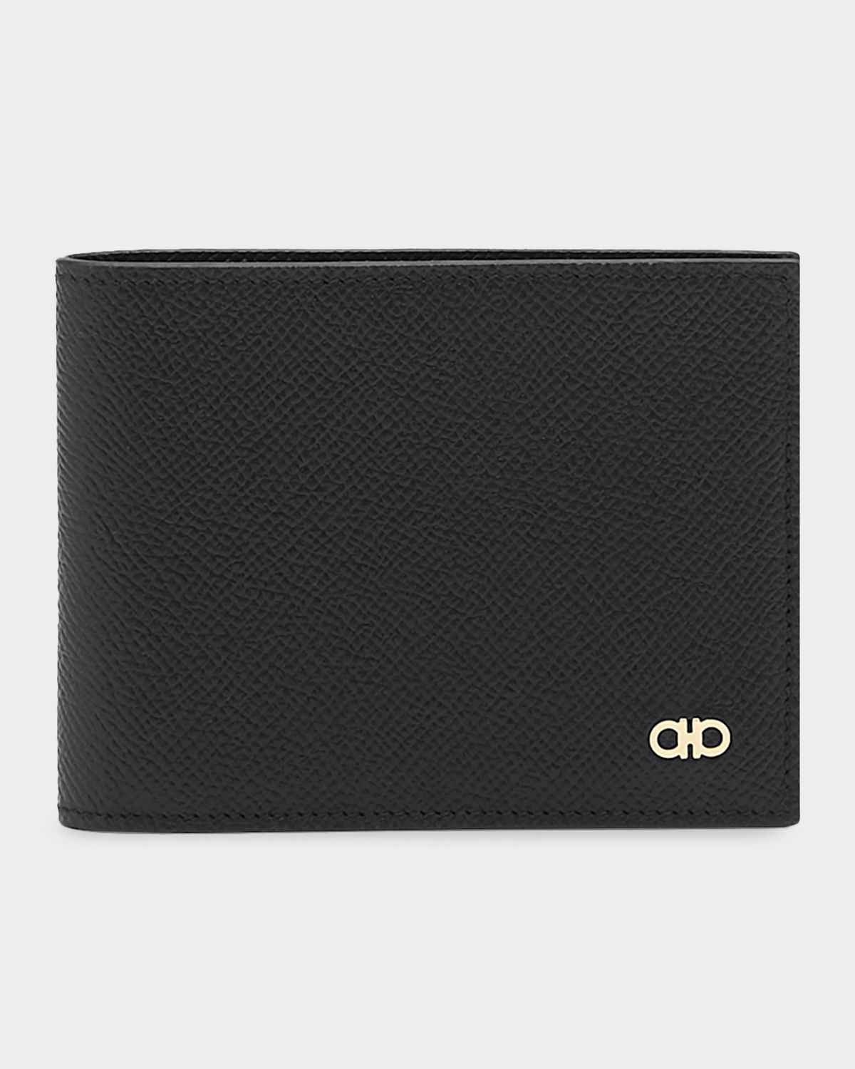 Ferragamo Men 's Gancini Grained Leather Bifold Wallet