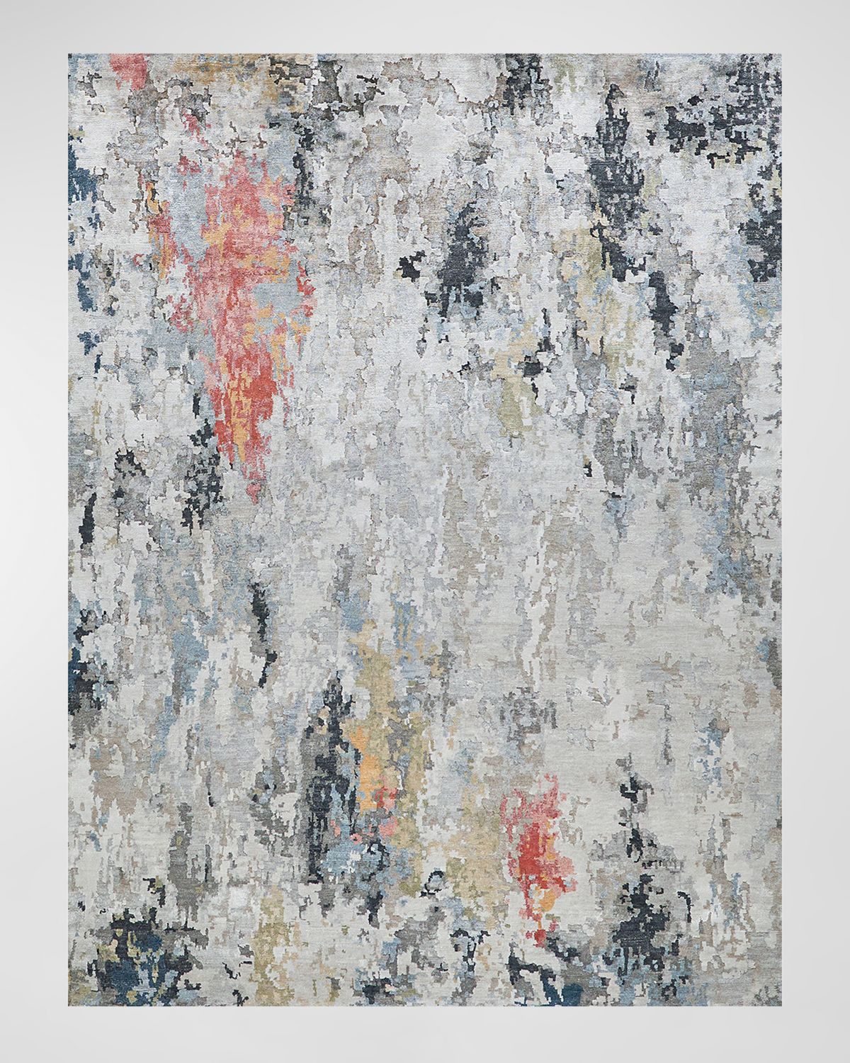 Exquisite Rugs Floor Art Hand-Knotted Silver & Gray Rug | Thumbnail 8 Exquisite Rugs Floor Art Hand-Knotted Silver & Gray Rug | Thumbnail 8