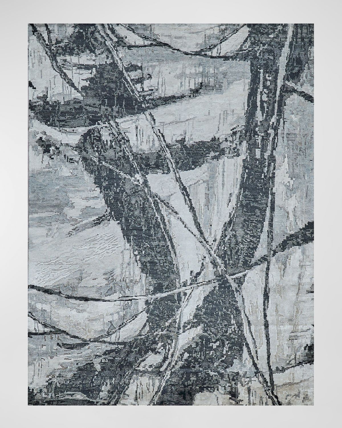 Exquisite Rugs Floor Art Hand-Knotted Dark Gray Rug | Thumbnail 8