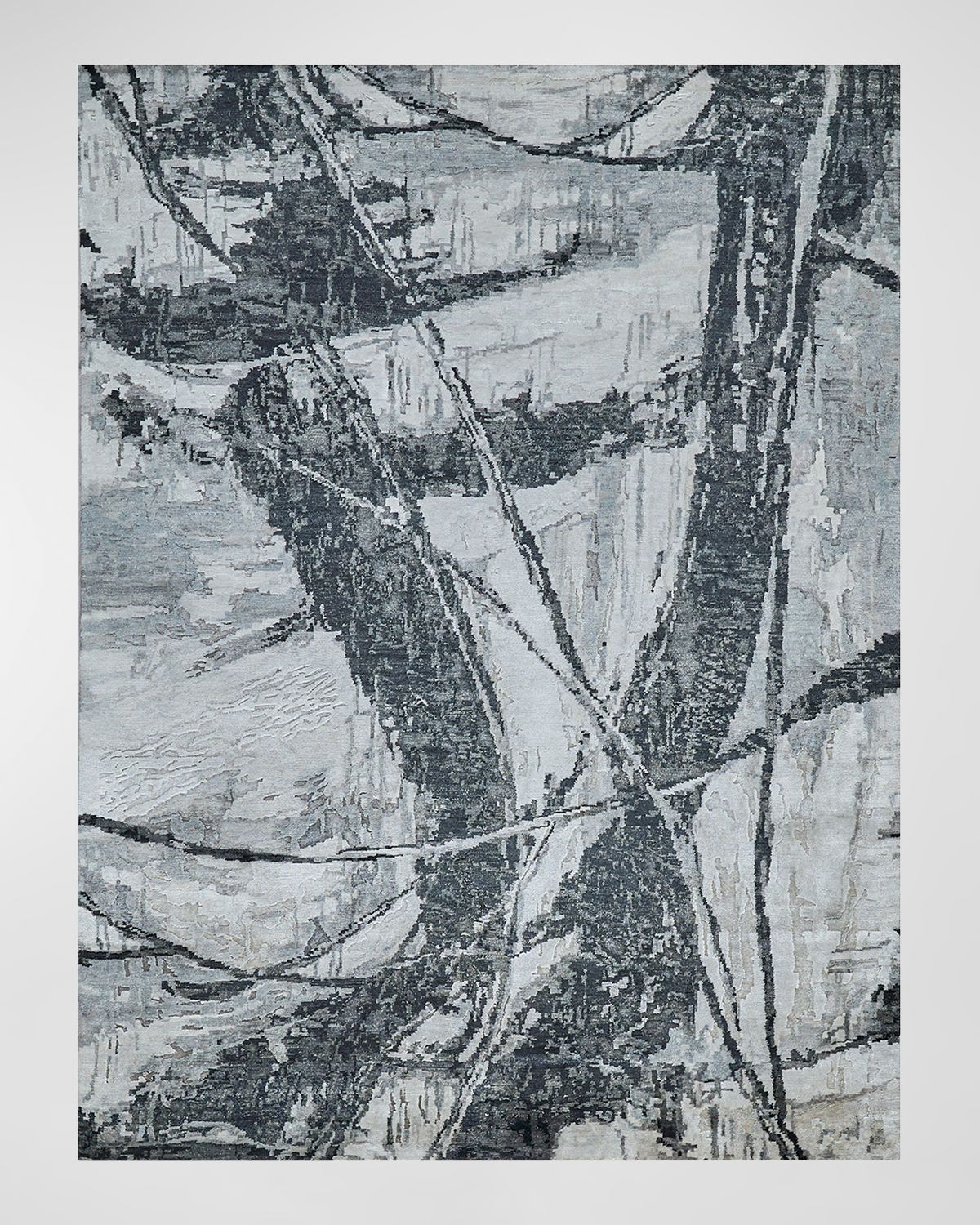 Exquisite Rugs Floor Art Hand-Knotted Dark Gray Rug | Thumbnail 8