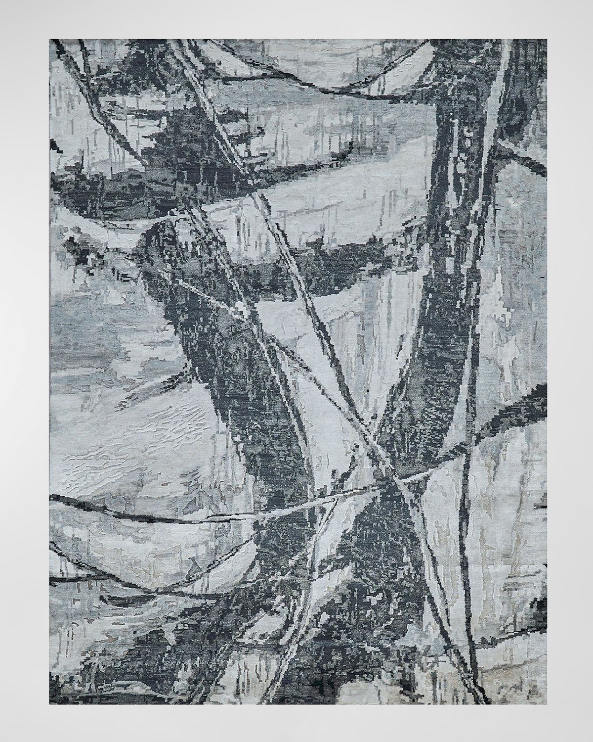 Exquisite Rugs Floor Art Hand-Knotted Dark Gray Rug | Thumbnail 8