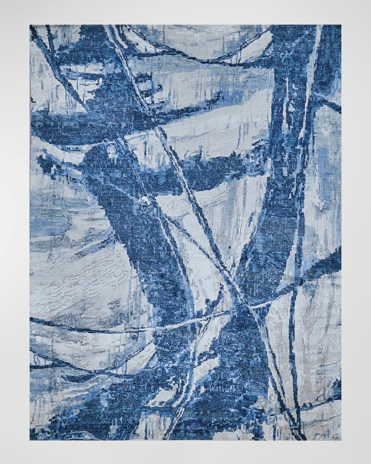 Exquisite Rugs Floor Art Hand-Knotted Dark Blue Rug, 8 ' x 10 ' | Thumbnail 8