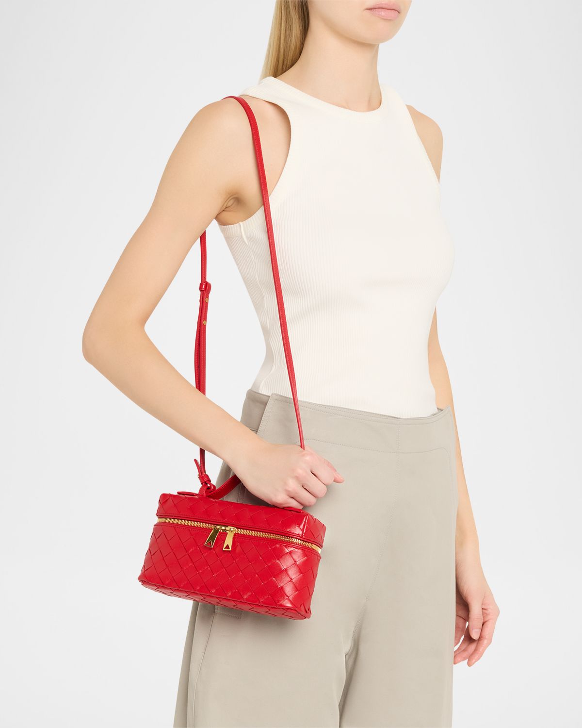 Bottega Veneta Bang Bang Vanity Intrecciato Leather Crossbody Bag