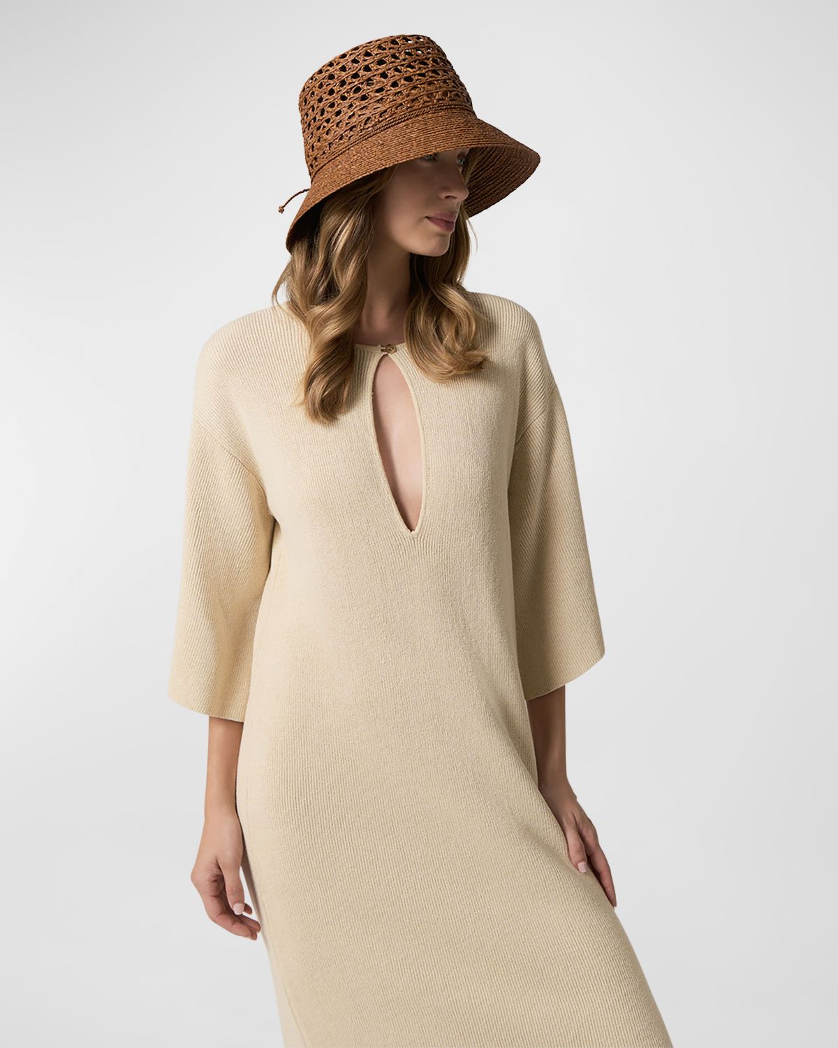 Helen Kaminski Retro Lace Braid Bucket Hat