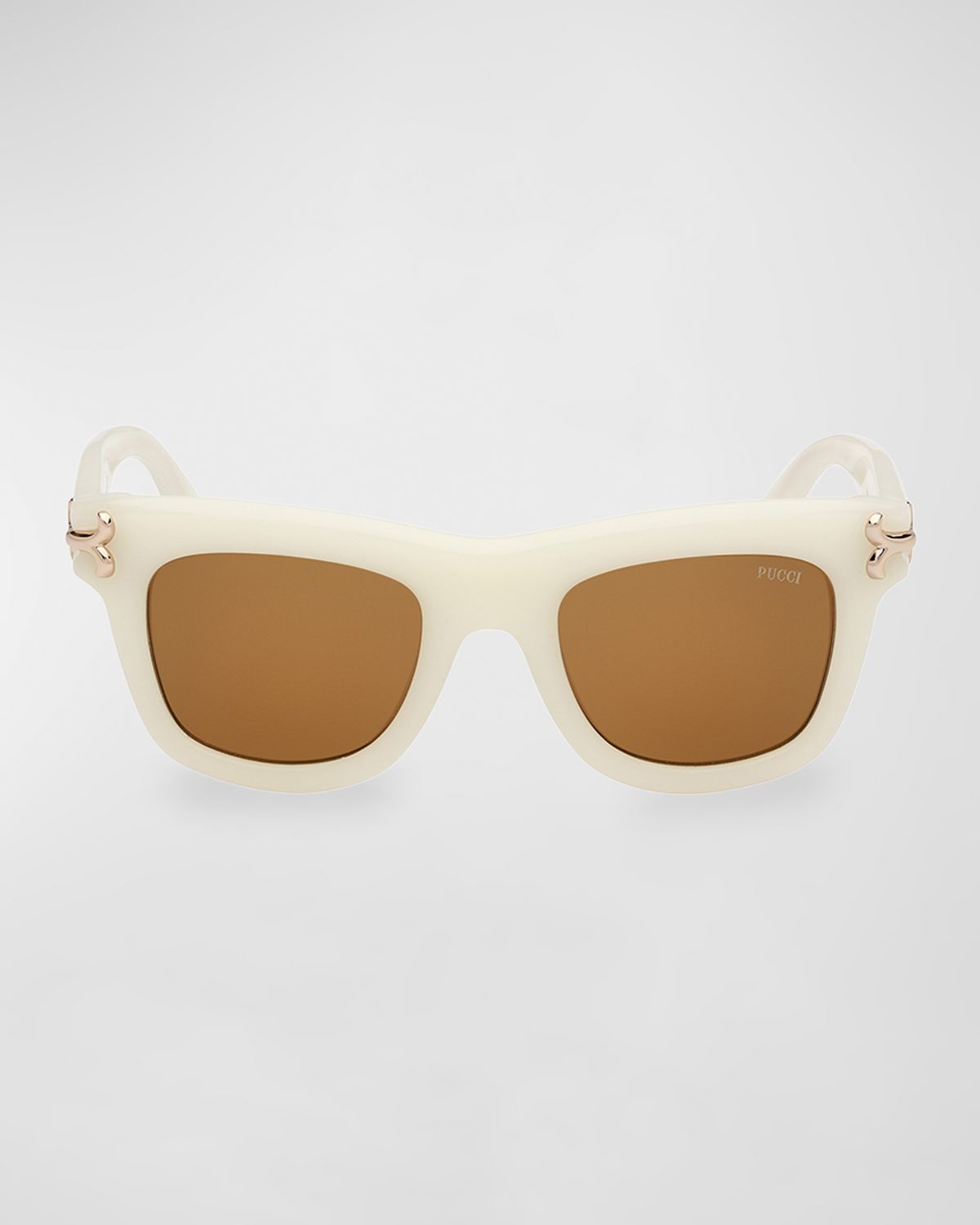 Pucci Logo Acetate Square Sunglasses