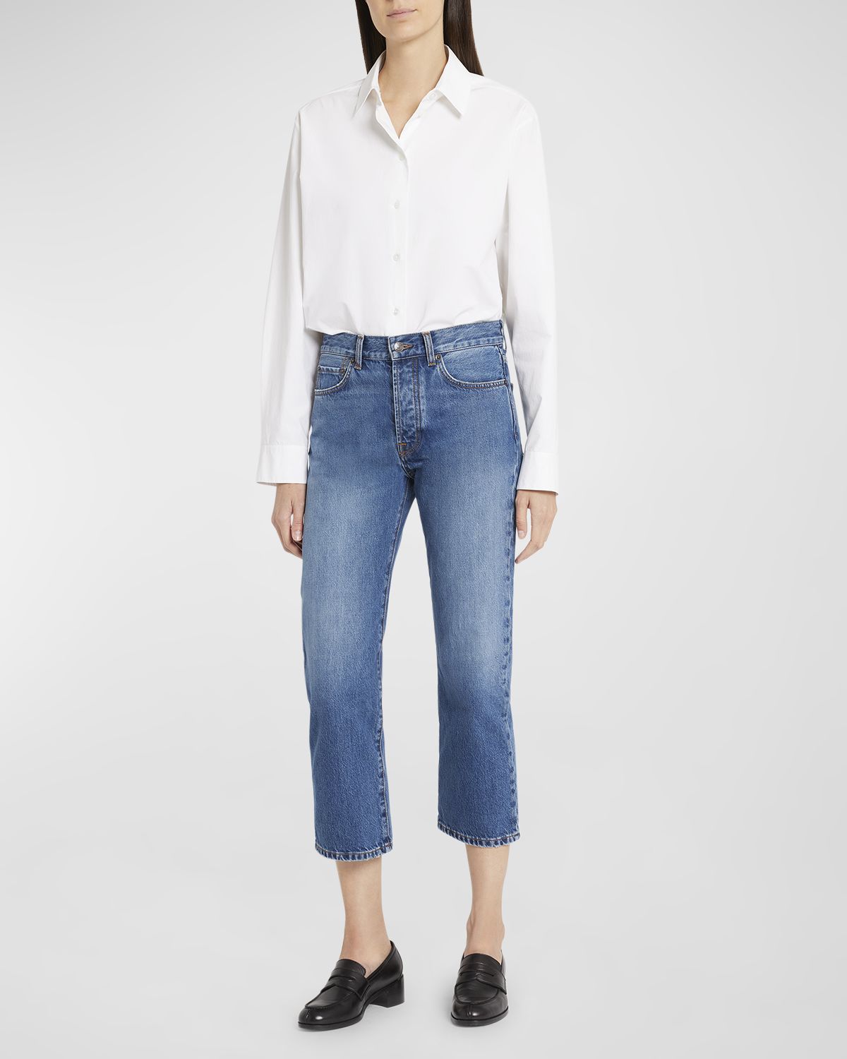 THE ROW Sisilia Collared Cotton Shirt