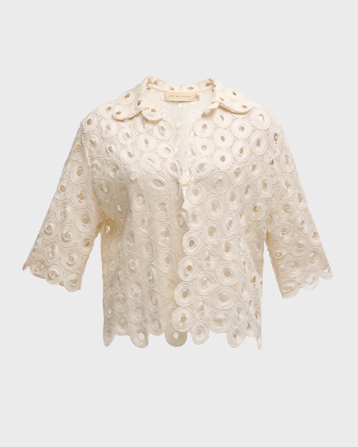 JBQ Braydon Embroidered Crop Top