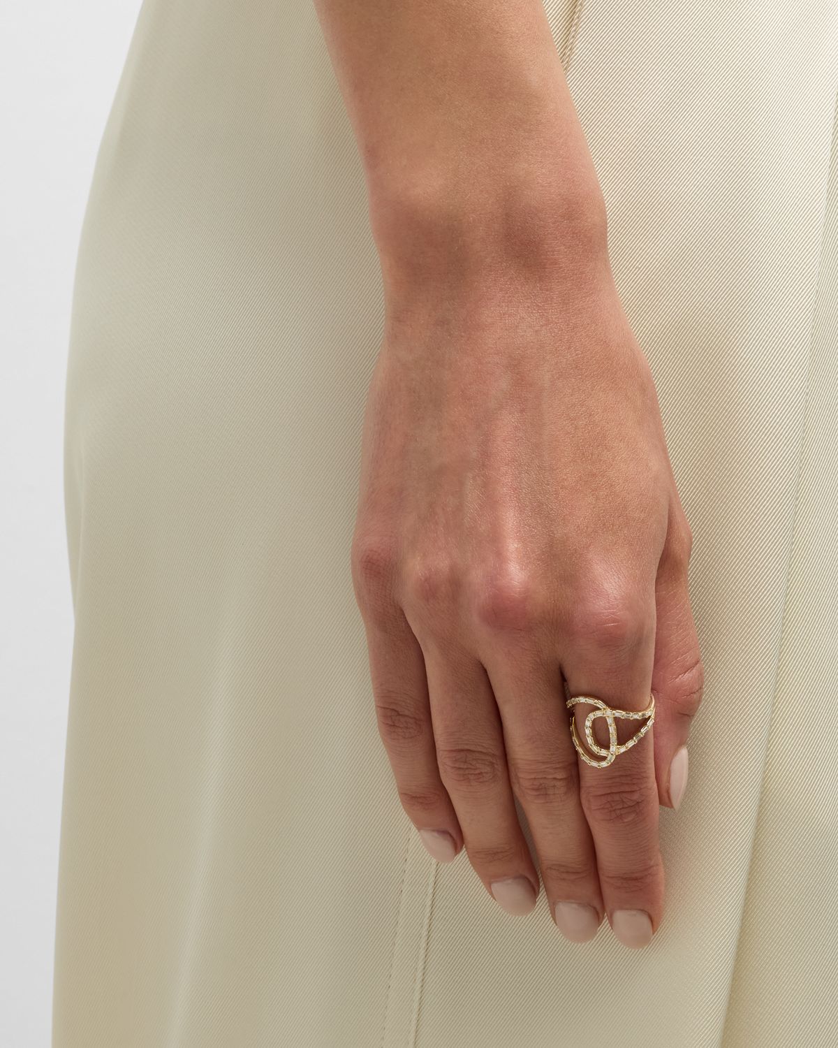 LANA 14K Gold Baguette Diamond Illuminating Ring