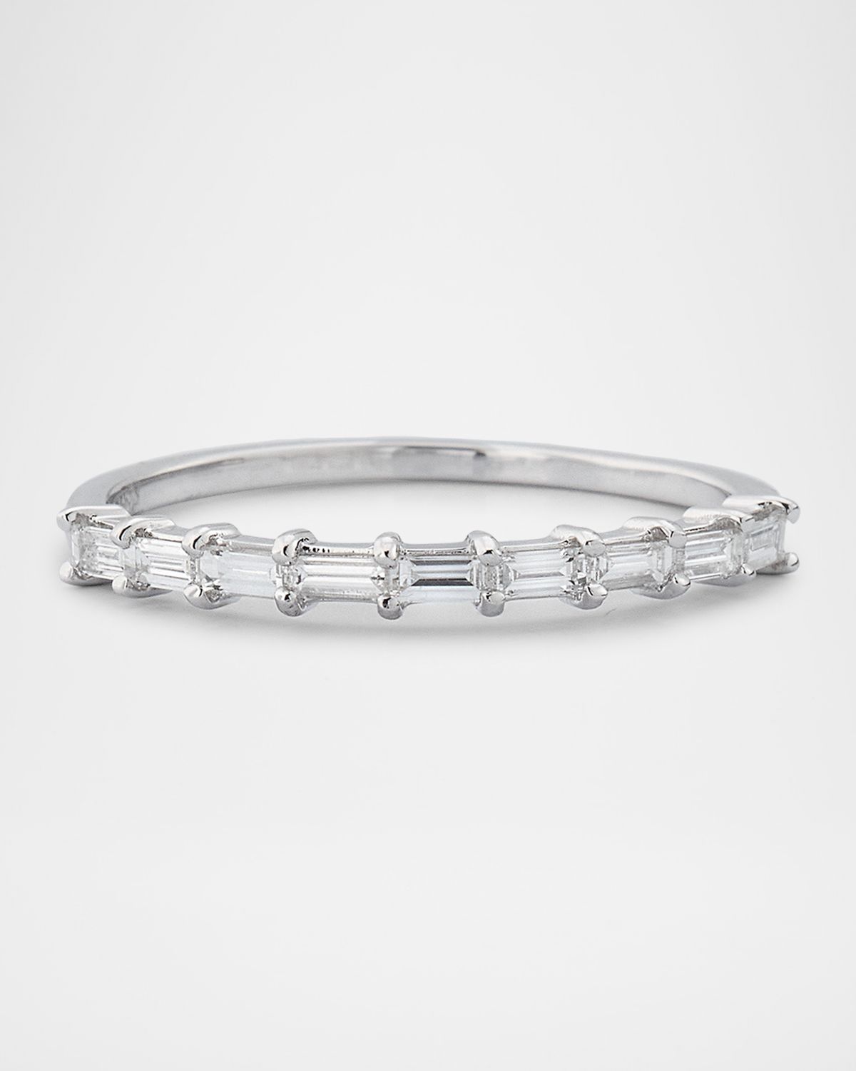 LANA 14K Gold Baguette Diamond Half Eternity Band Ring