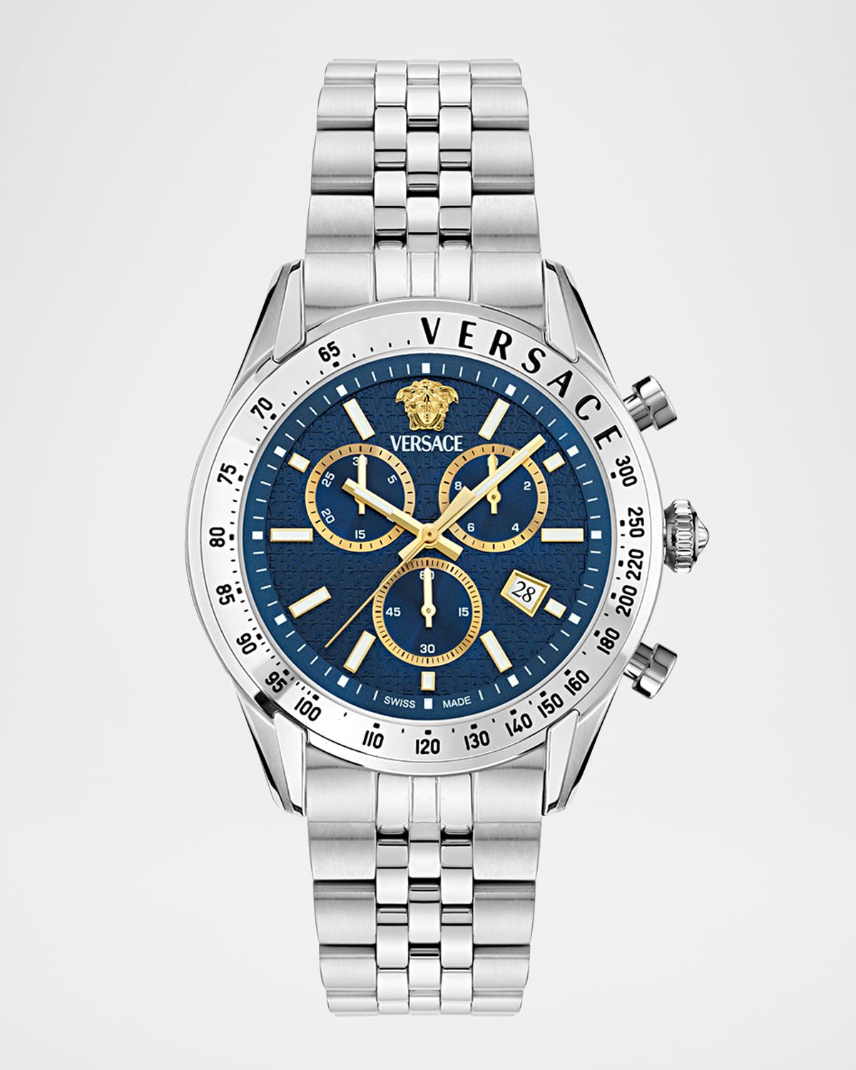 Versace Chrono Master Stainless Steel Bracelet Watch, 44mm