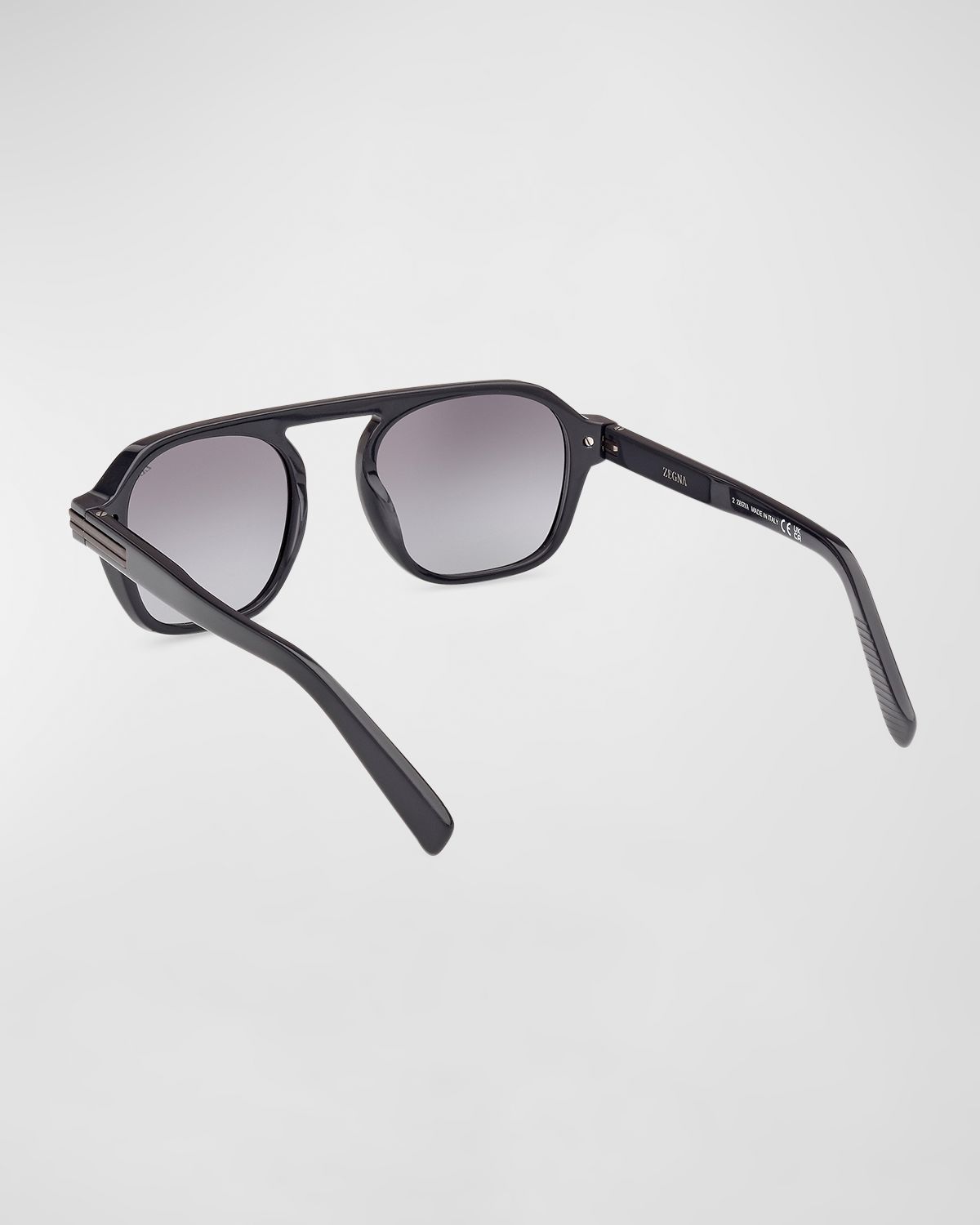 ZEGNA Men 's AURORA II Acetate Rectangle Sunglasses | Thumbnail 5 ZEGNA Men 's AURORA II Acetate Rectangle Sunglasses | Thumbnail 5
