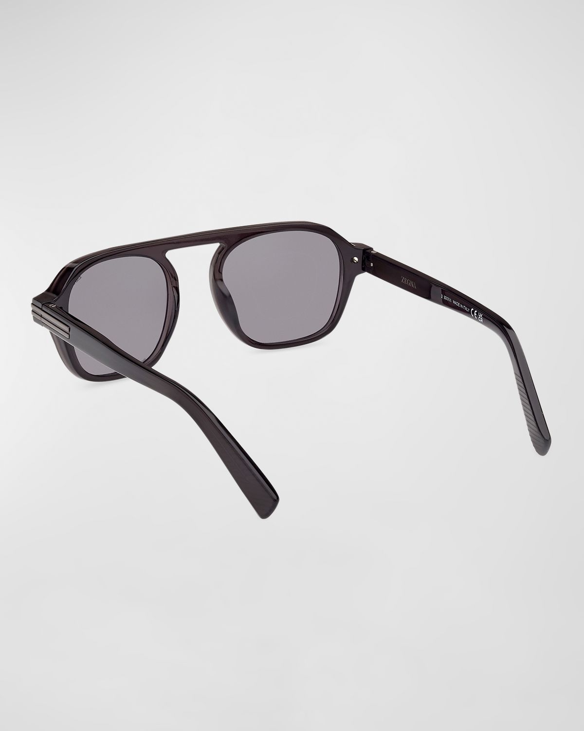 ZEGNA Men 's AURORA II Acetate Rectangle Sunglasses | Thumbnail 5 ZEGNA Men 's AURORA II Acetate Rectangle Sunglasses | Thumbnail 5