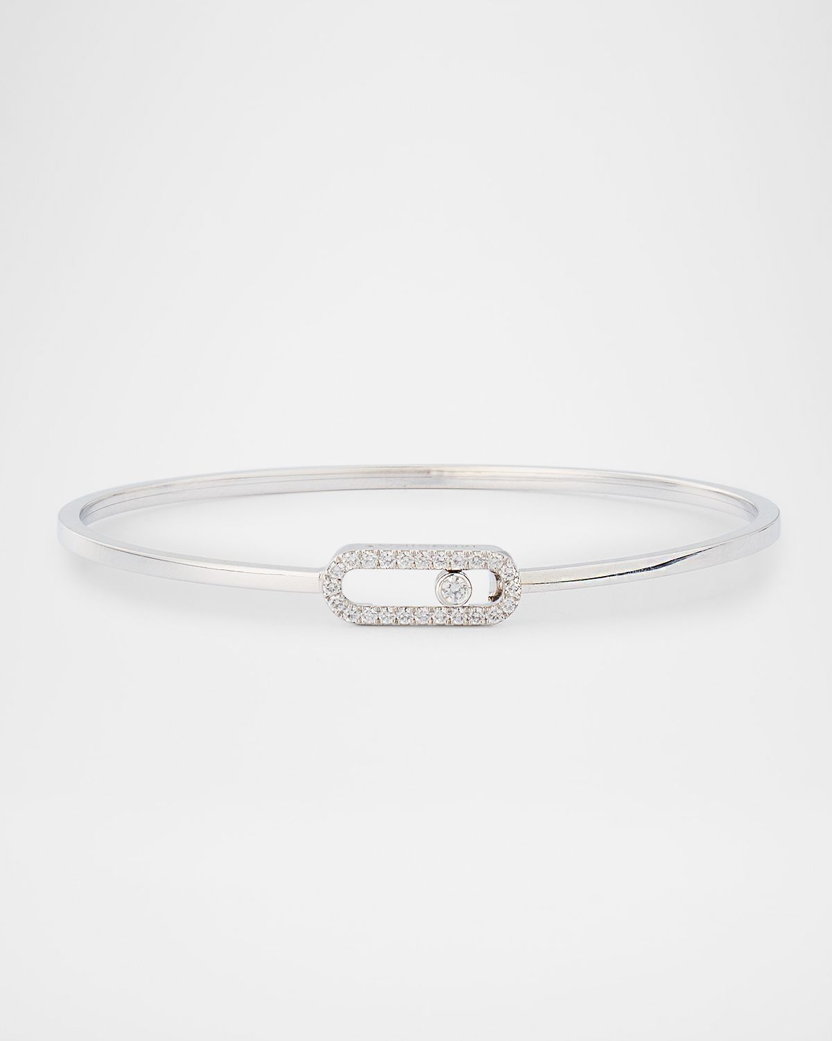 Messika MOVE UNO 18K WHITE GOLD FLEX DIAMOND PAVE BRACELET