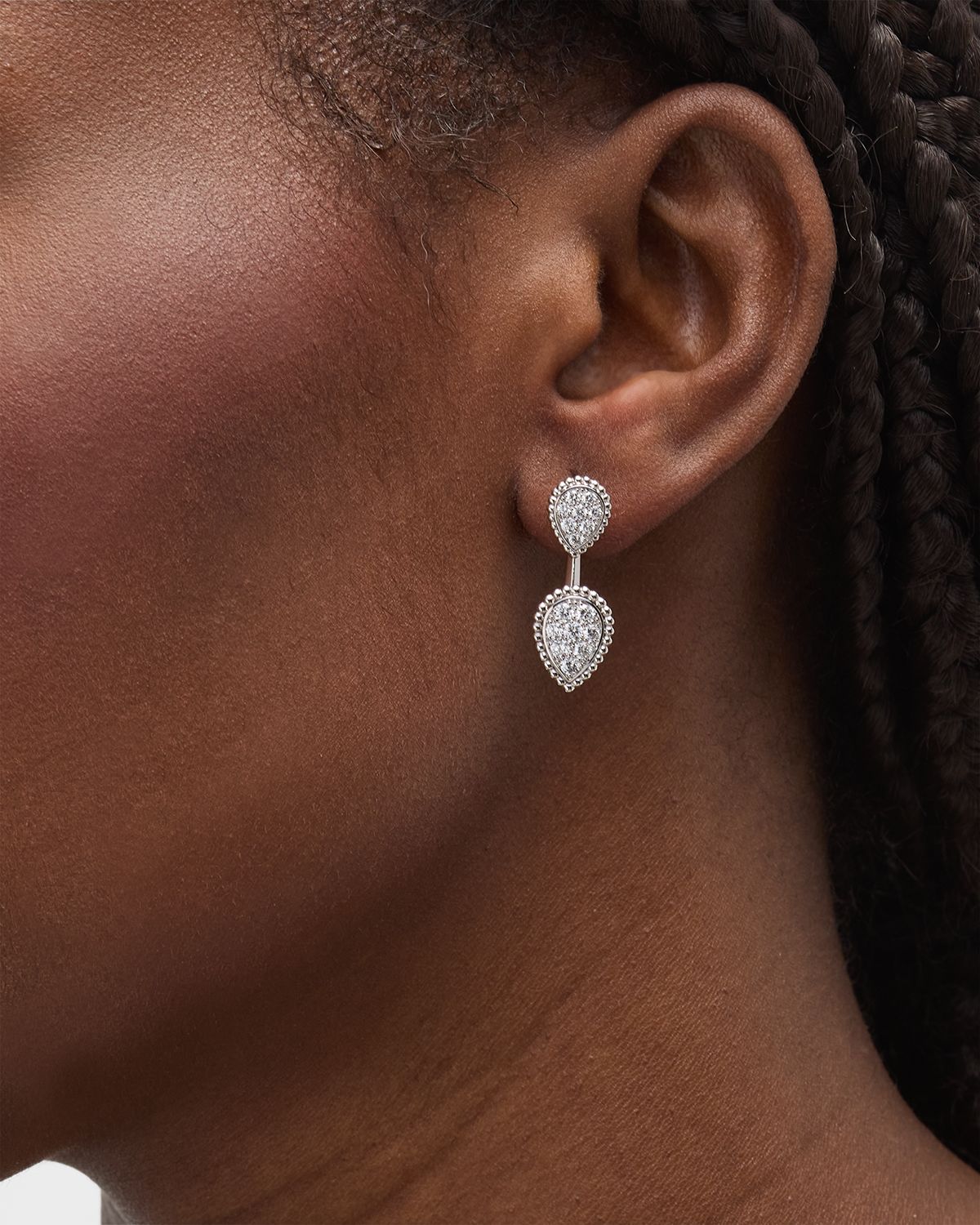 Boucheron Serpent Boheme 18K White Gold Diamond Single Earring