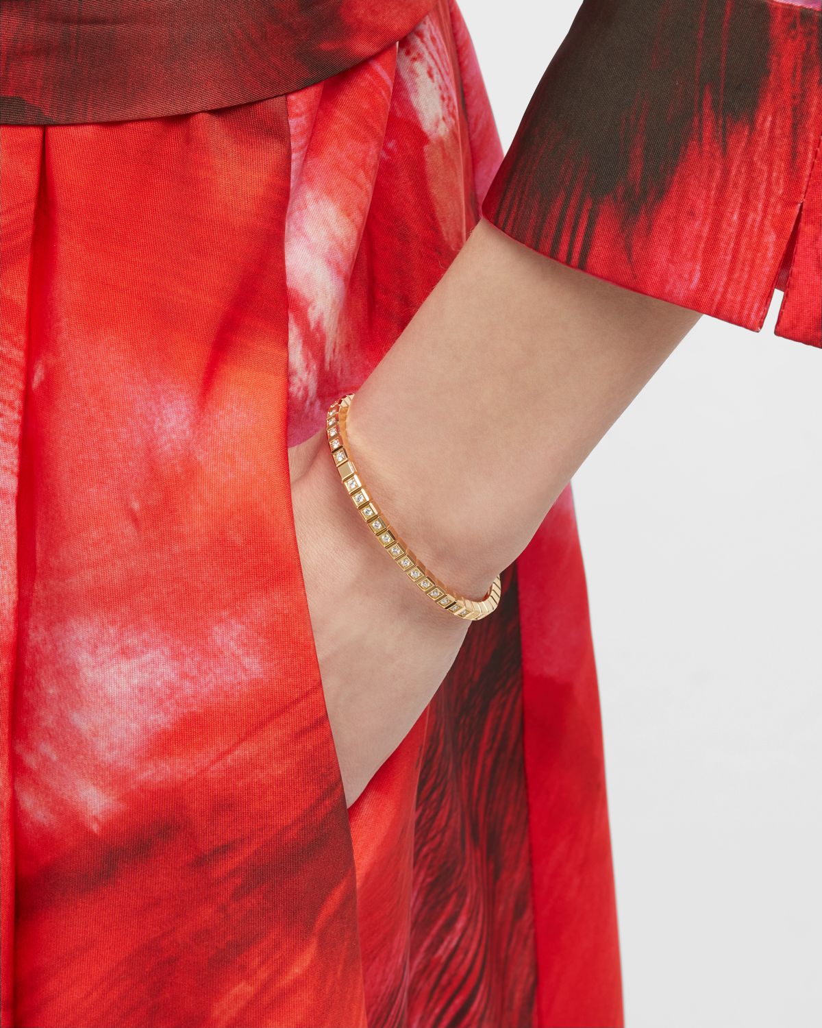 Chopard Ice Cube 18K Yellow Gold Diamond Bracelet, Size Medium