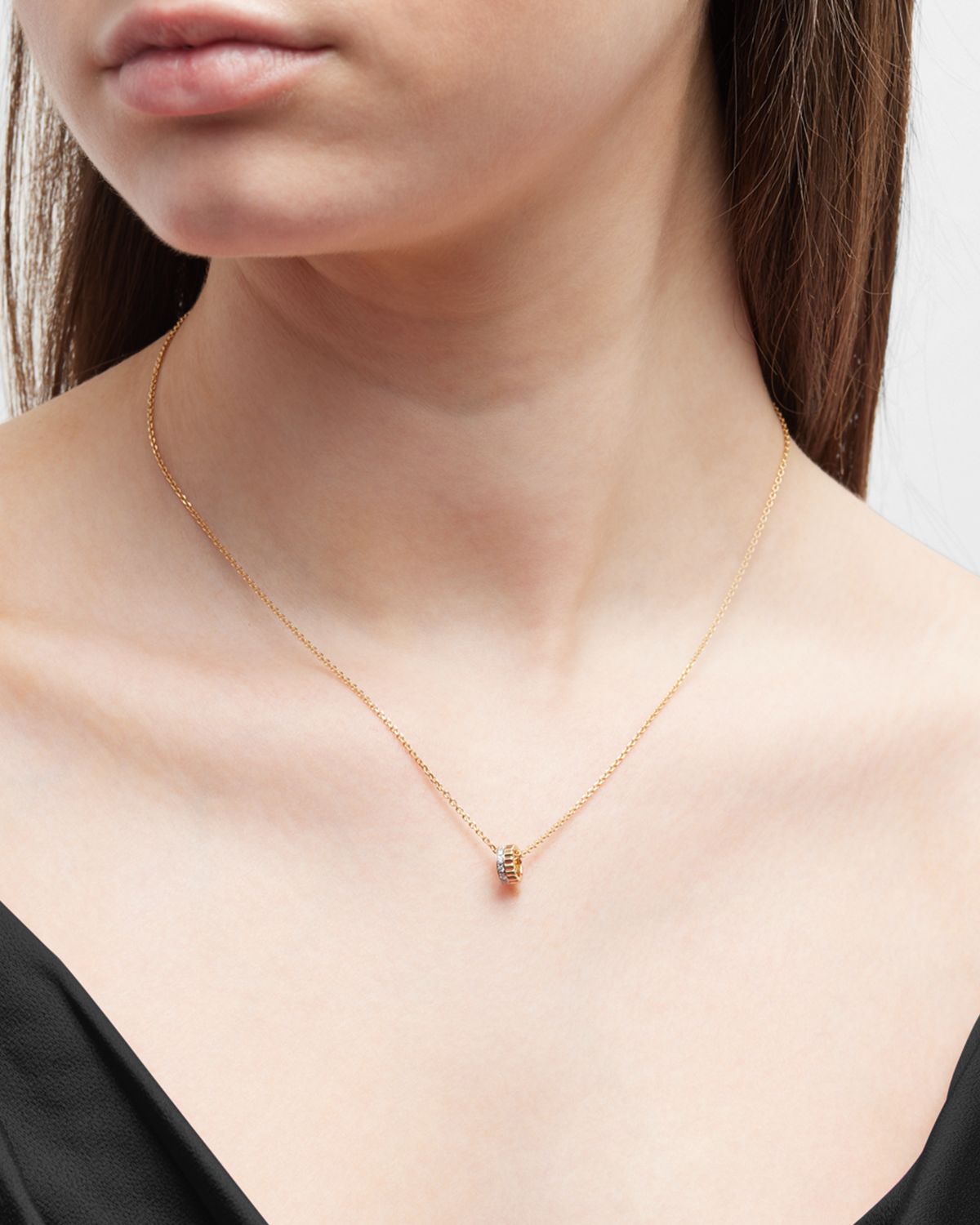 Boucheron Quatre 18K Yellow Gold Radiant Edition Mini Diamond Pendant Necklace