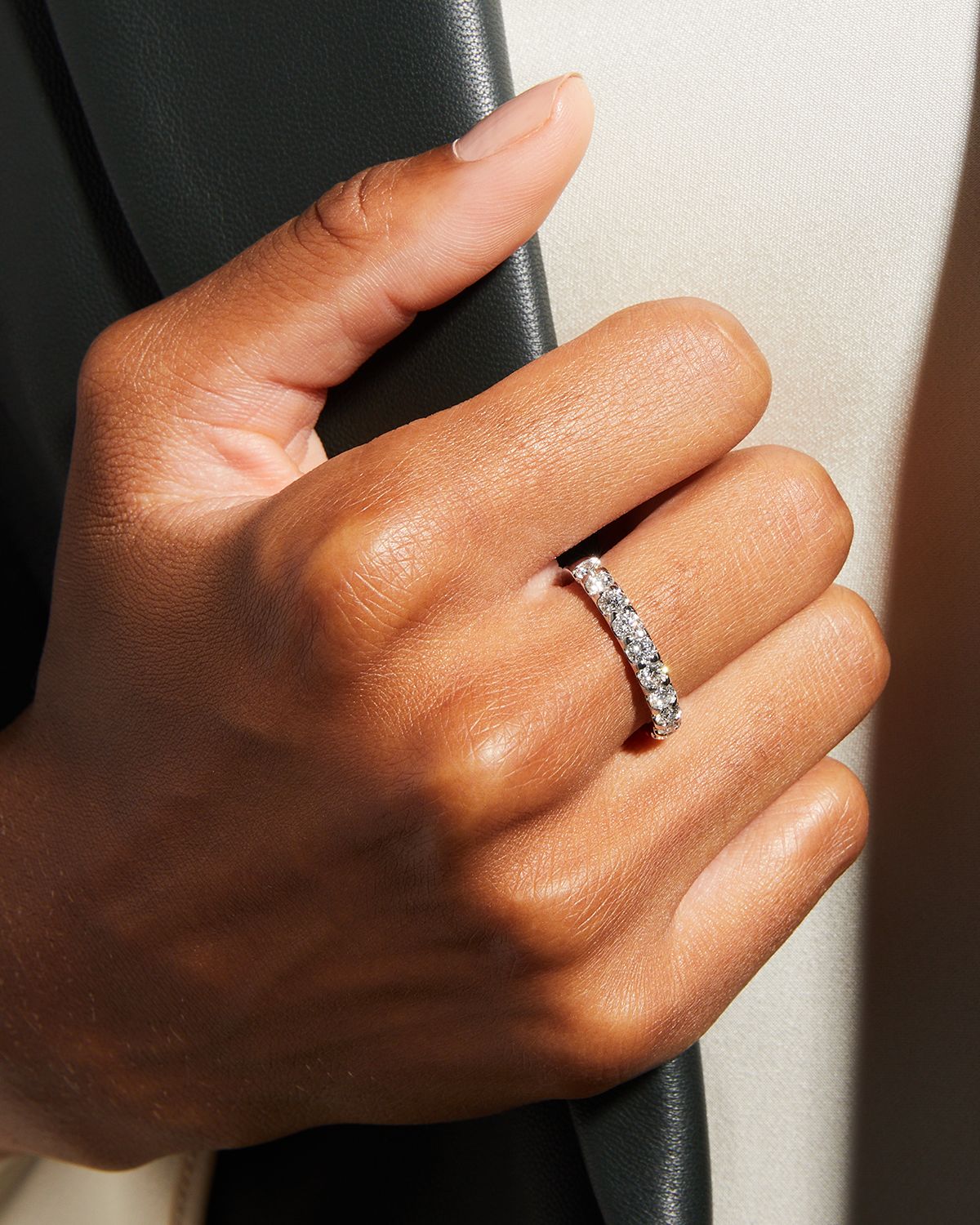 Memoire Platinum Diamond Band, Size 6.5, 1.00-1.12tcw