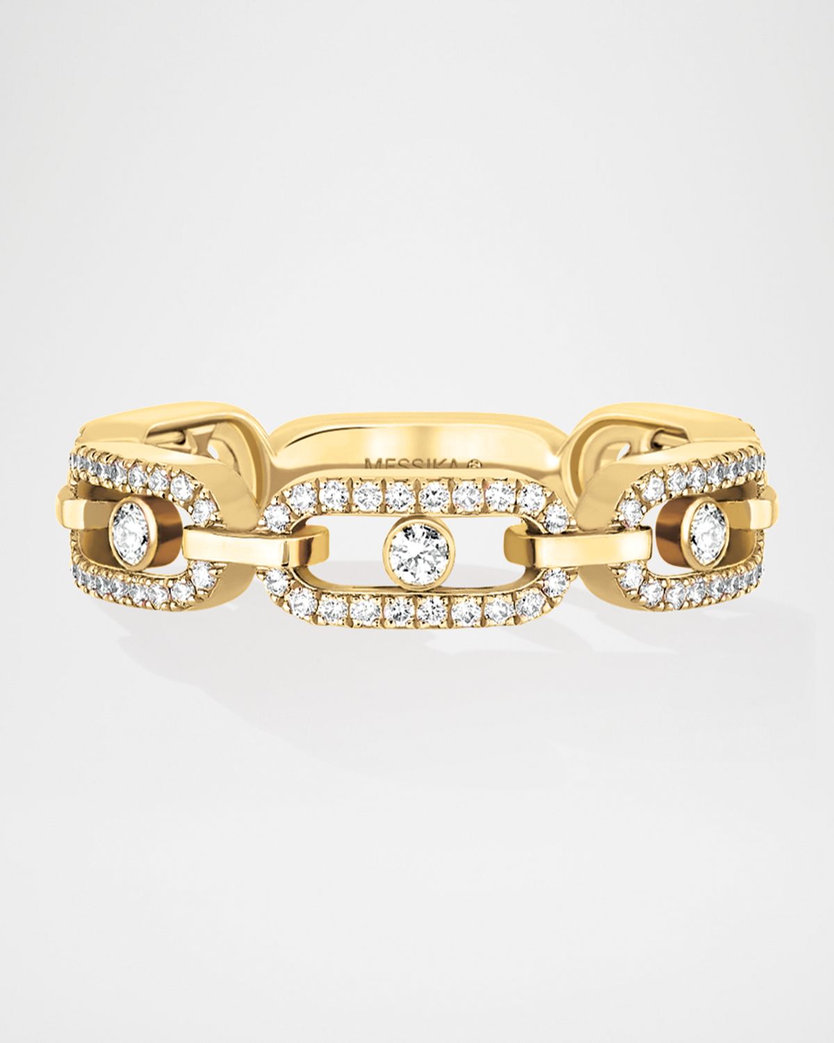 Messika MOVE UNO 18K YELLOW GOLD DIAMOND PAVE RING