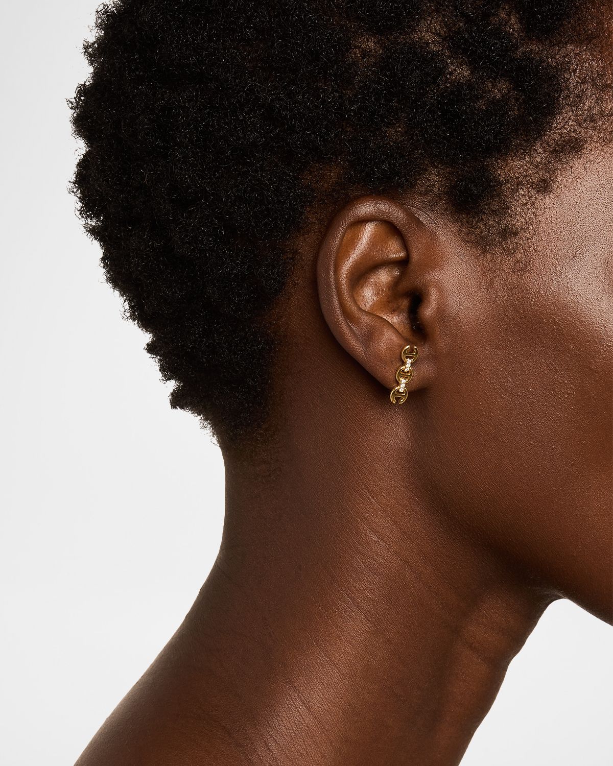 Hoorsenbuhs 18K Yellow Gold 3mm Toggle Stud Earrings with Diamond Bridges