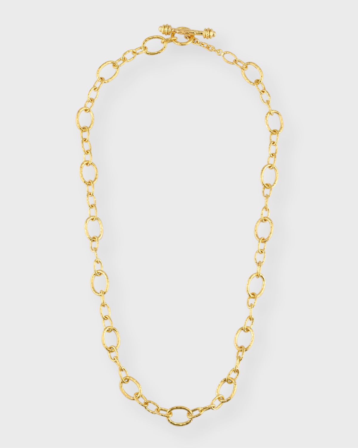 Elizabeth Locke 19k Yellow Gold Small Garda Link Necklace