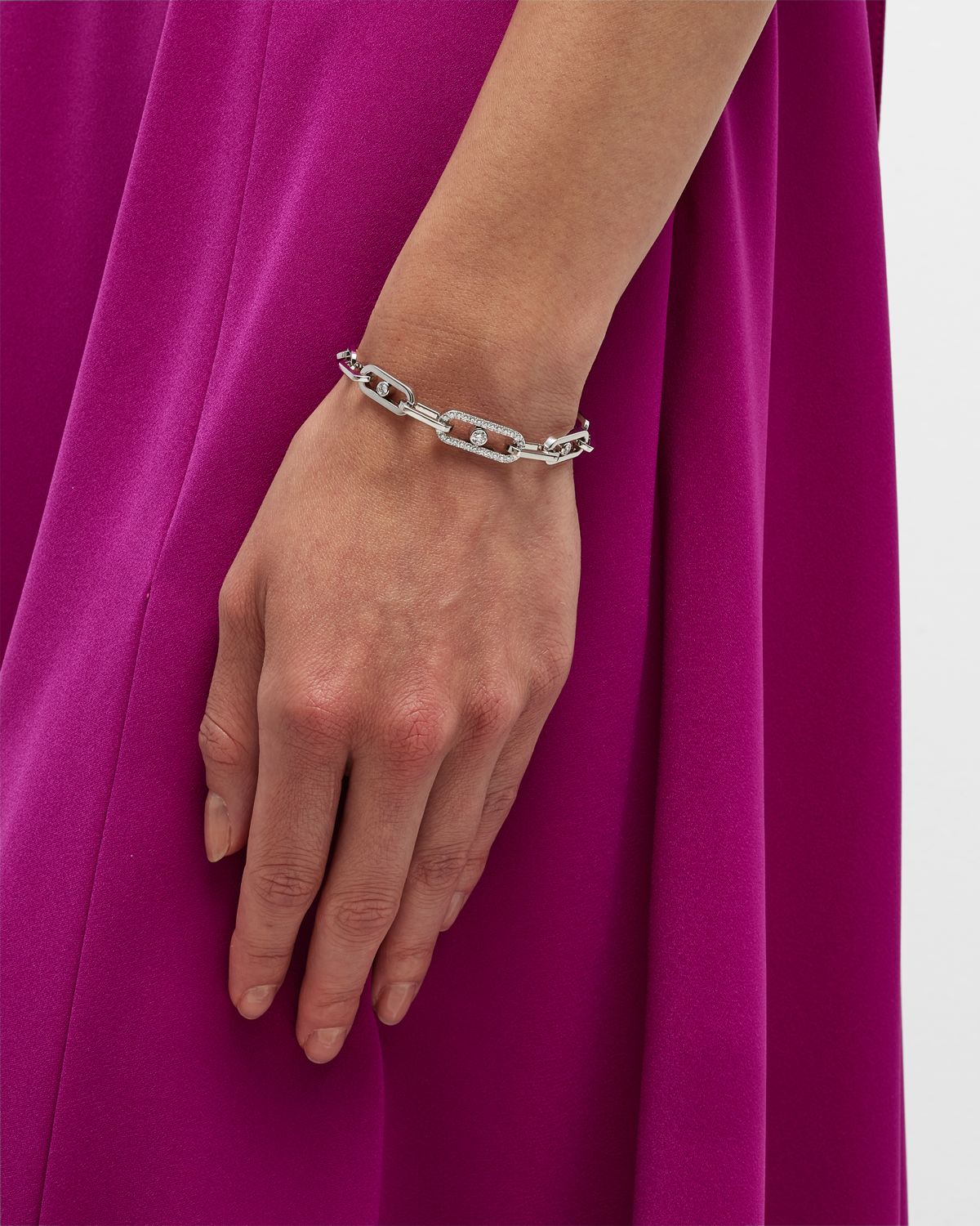 Messika MOVE LINK 18K WHITE GOLD DIAMOND BRACELET