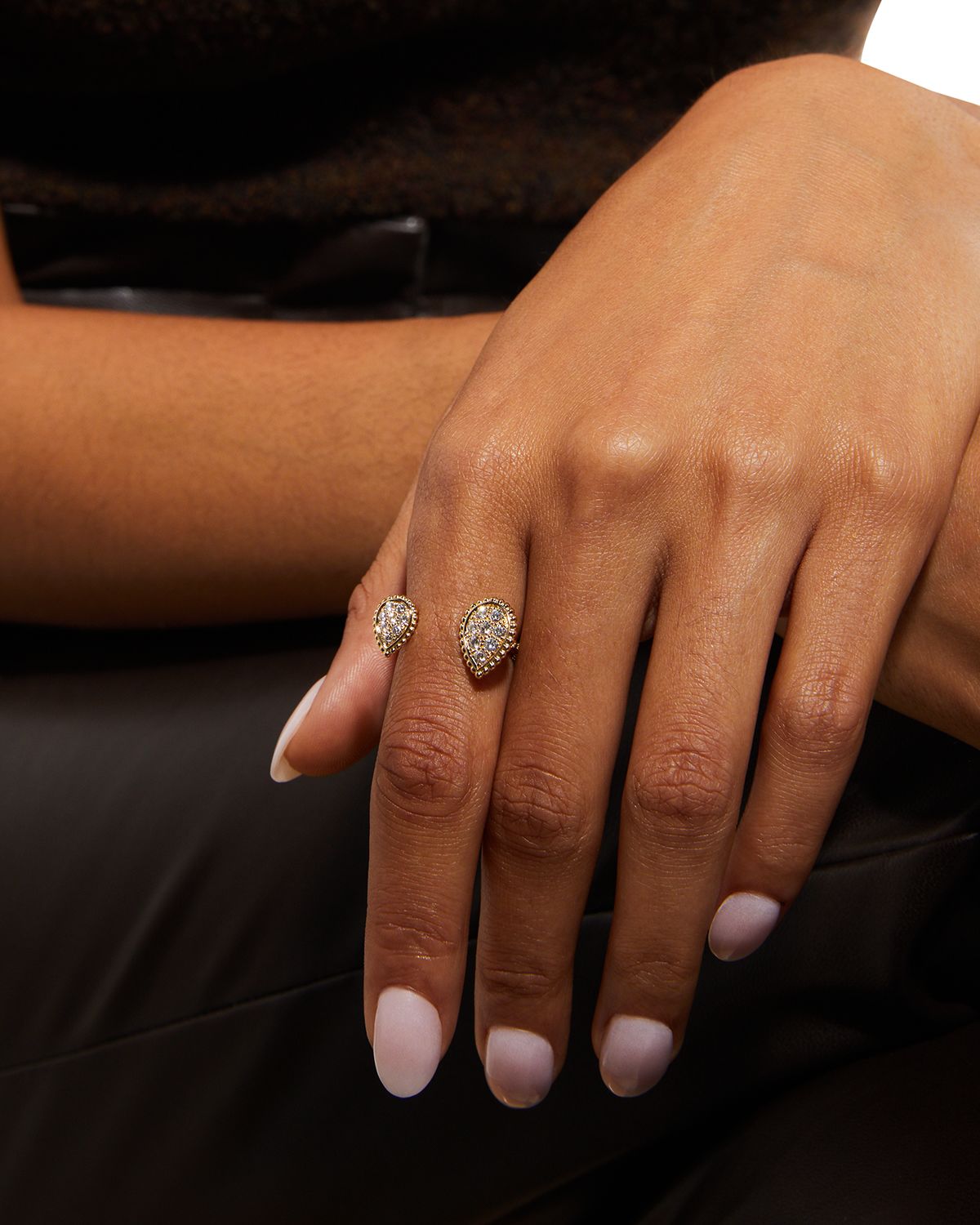 Boucheron Serpent Bohème 18K Yellow Gold Diamond 2-Motif Ring