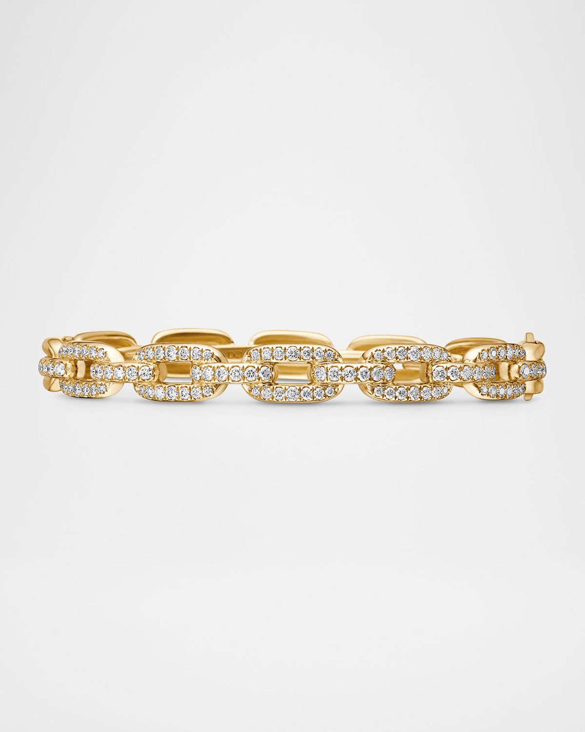 David Yurman Stax Link Bracelet with Diamonds in 18K Gold, 7mm