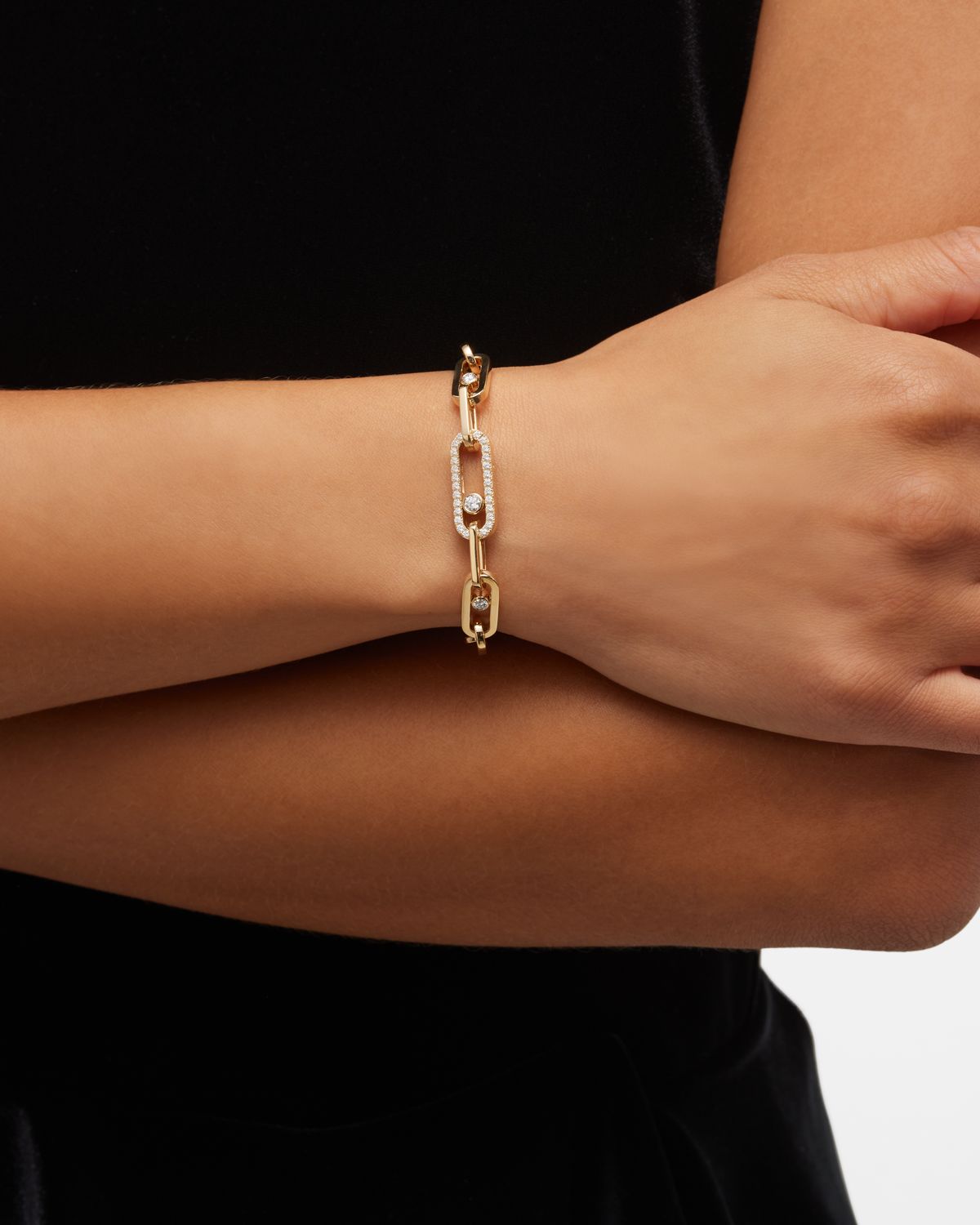 Messika MOVE LINK 18K YELLOW GOLD DIAMOND BRACELET